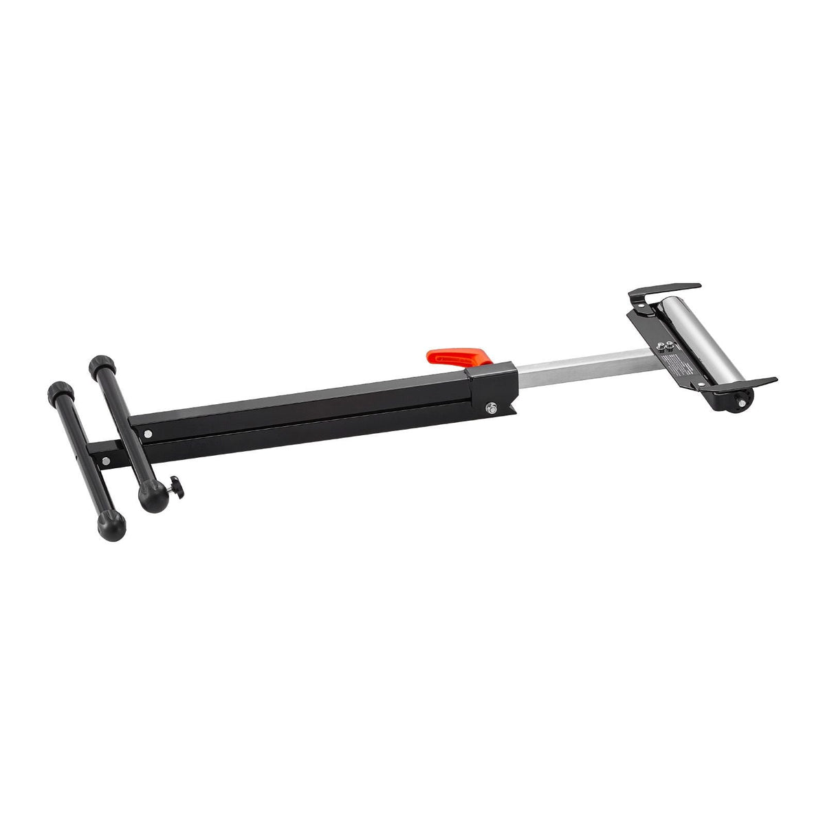 Roller Stand, 250 lb Load Capacity, 27 in-43 in Adjustable Height, Folding Heavy Duty with Edge Guides & 11.5 in Polished Steel Roller Head, for Table Saw Outfeed Woodworking Extension Support