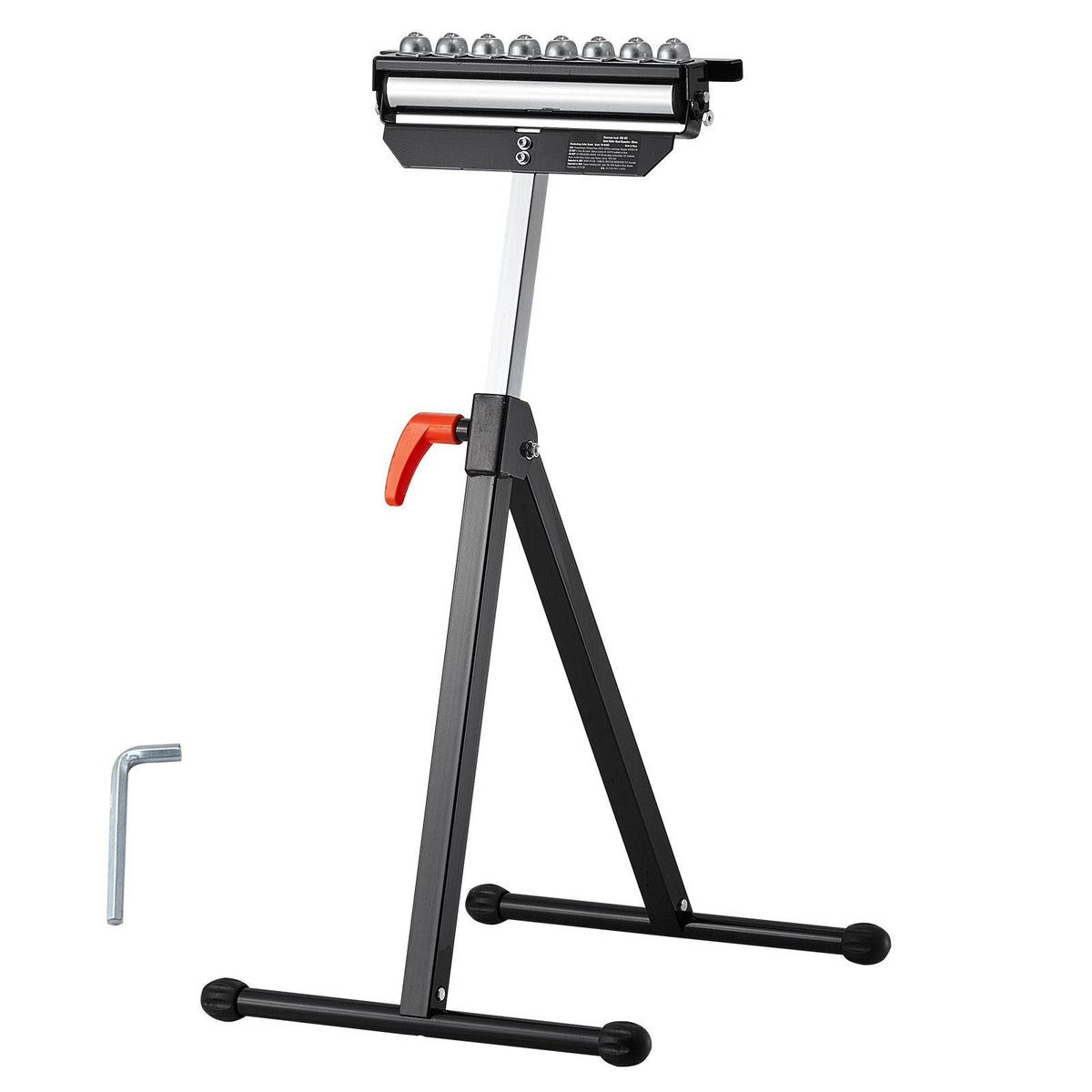 Roller Stand, 300 lb Load Capacity, 26.8-42.5 in Adjustable Height, Folding Heavy Duty with 11.5 inch Polished Multi-directional Roller Head, for Table Saw Outfeed Woodworking Extension Support