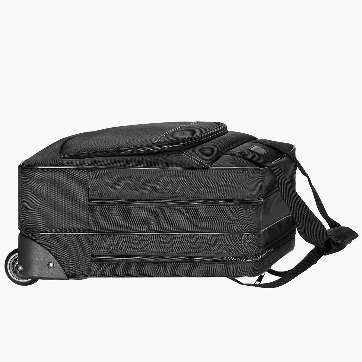 Rolling Laptop Bag, Fits Up to 15.6 Inch Laptop, Wheeled Briefcase, Roller Computer Tote Bag with Wheels & Telescoping Handle, Laptop Case for Work Travel Business Office, Women & Men (Black)