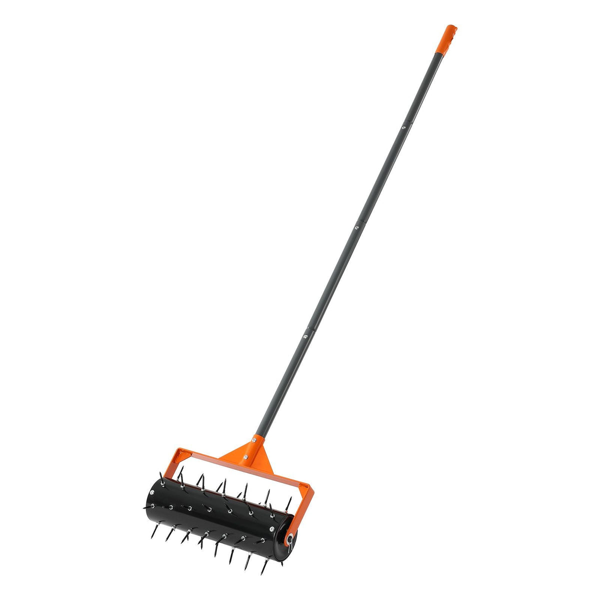 Rolling Lawn Aerator, 15 in Manual Push Aerator Roller with 42 Spikes & 60 in Long Handle, Fillable Drum for Added Weight, Heavy-Duty Lawn Soil Penetrator for Garden Yard Compacted Soils