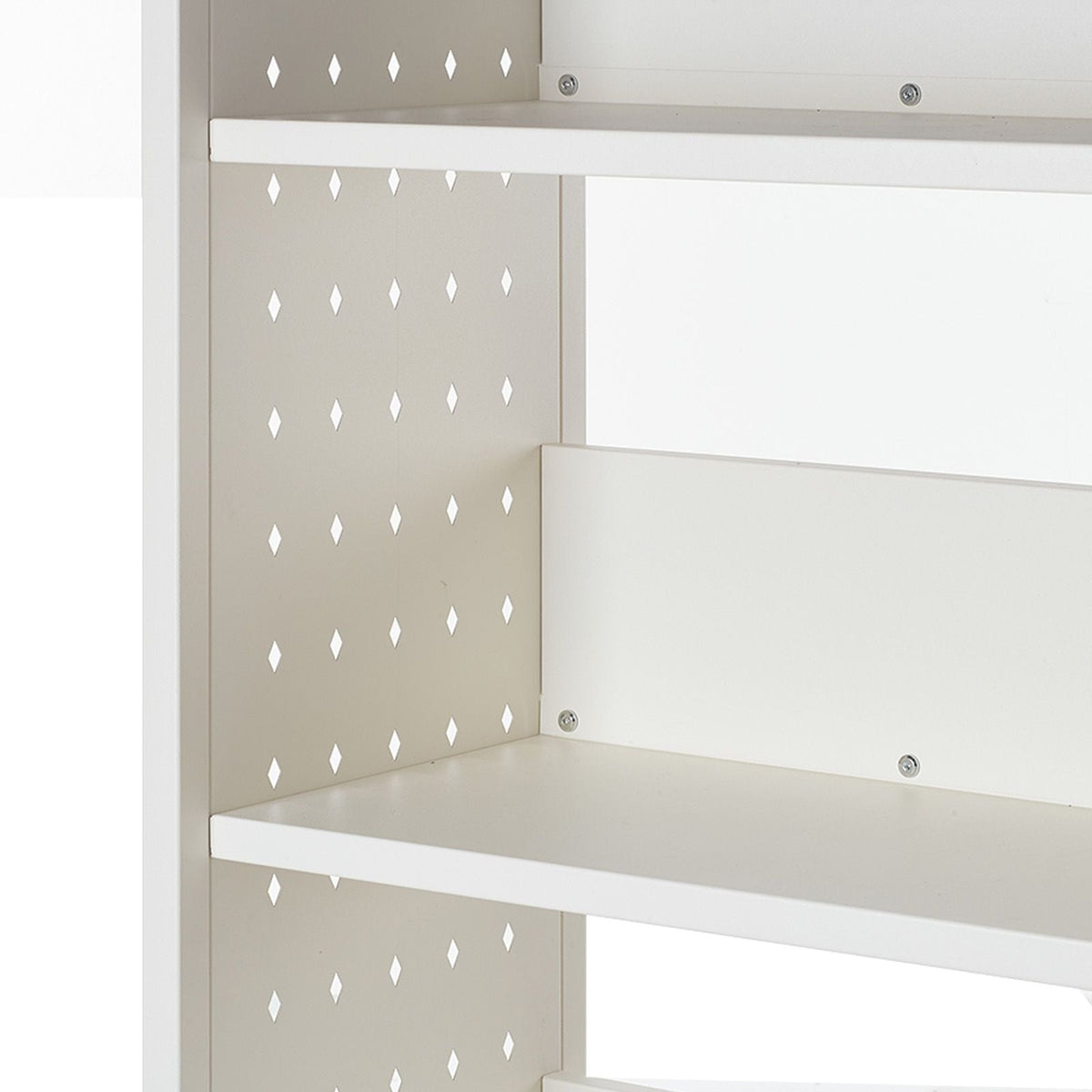 Rolling Library Book Cart, 330 lbs Capacity, 30.3 x 15 x 48.0-Inch Library Cart, Single Sided L-Shaped Shelves with 3-Inch Lockable Wheels, Book Truck for Home Shelves Office and School, White
