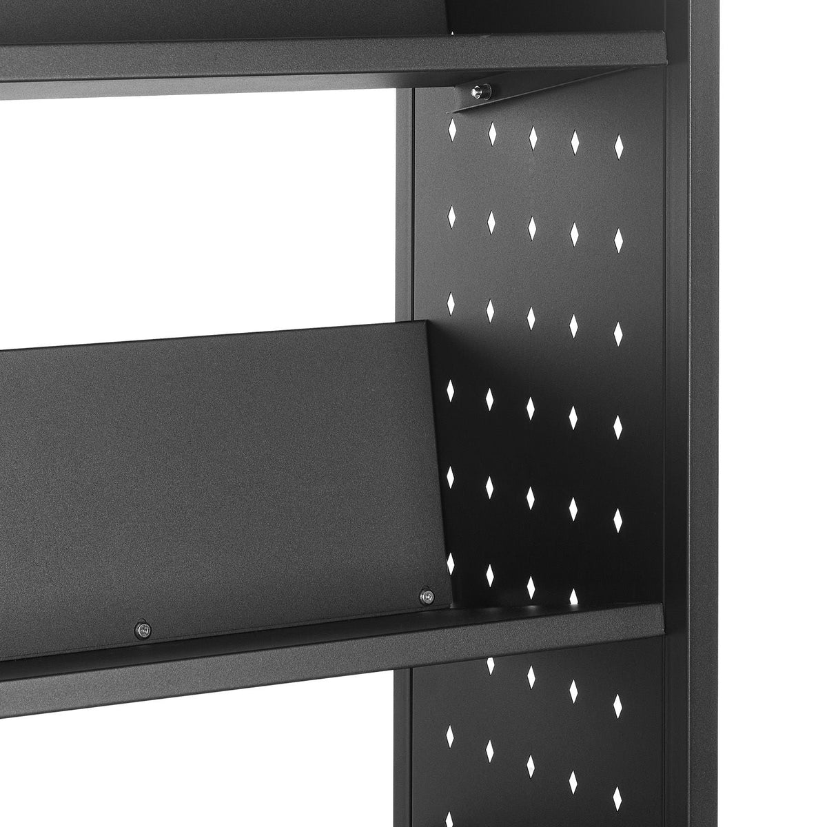 Rolling Library Book Cart, 330 lbs Capacity, 30.3 x 15 x 48.0-Inch Library Cart, Single Sided V-Shaped Shelves with 3-Inch Lockable Wheels, Book Truck for Home Shelves Office and School, Black