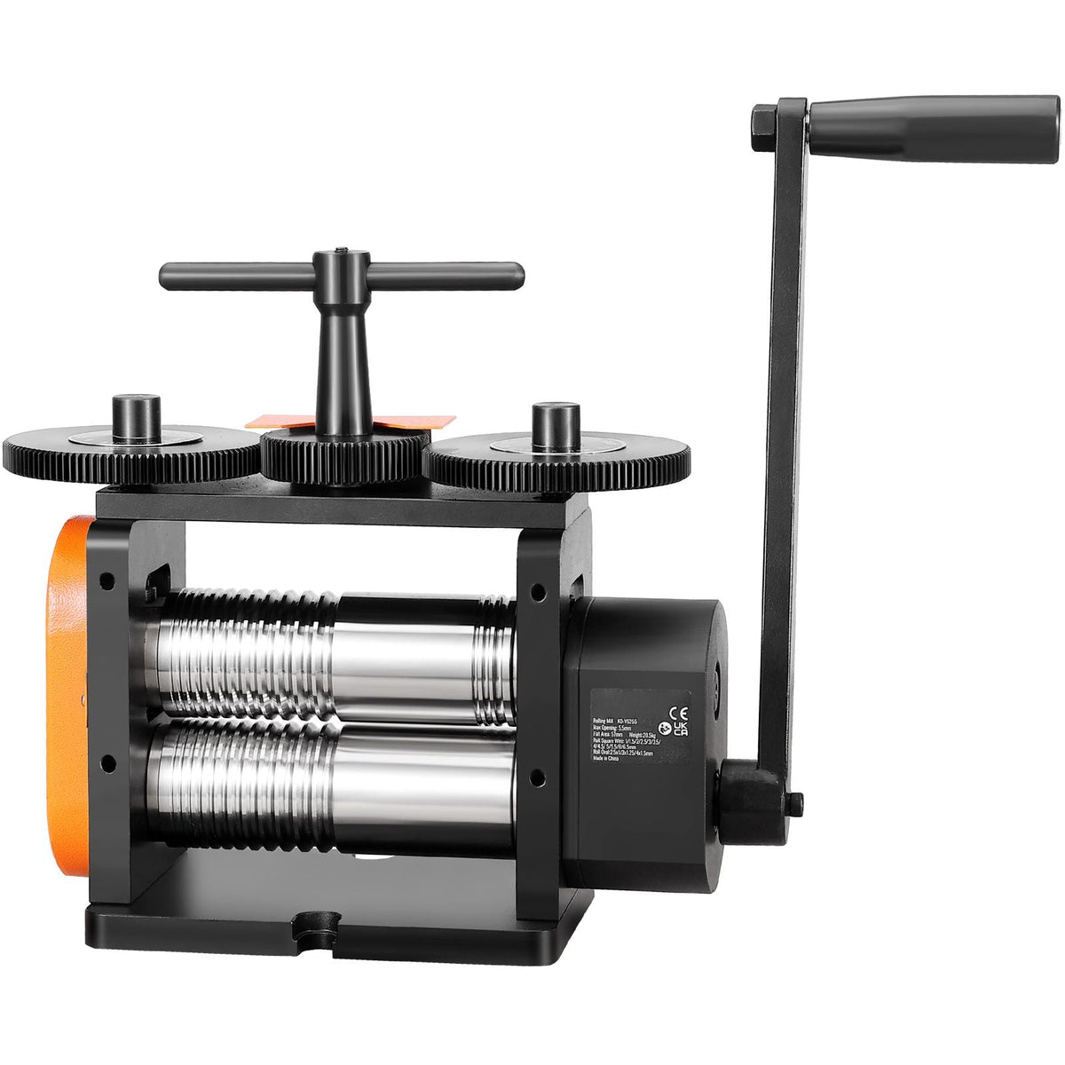 Rolling Mill, 2.24"/57 mm Jewelry Rolling Mill Machine, 1: 2 Gear Ratio, 3-in-1 Multi-function Rolling Mill, 0-5.5 mm Press Thickness for Metal Jewelry Making Sheet Square Wire Elliptical