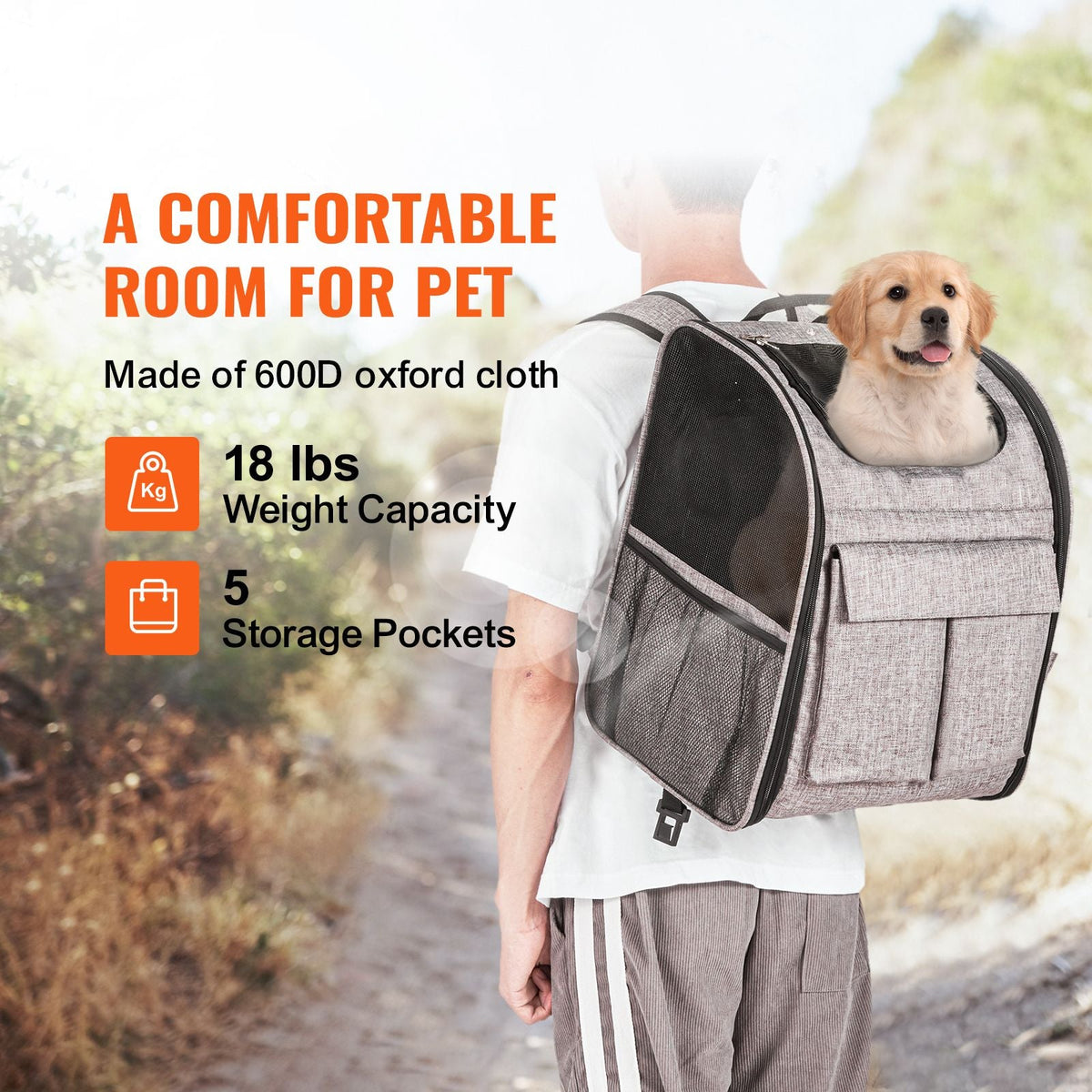 Rolling Pet Carrier Backpack with Removable Wheels for Under 18LBS, Large Soft Sided Wheeled Dog Carrier Cat Travel Carrier Airline Approved for Small Dogs and Medium Cats with Upgraded Wheels