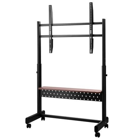Rolling TV Stand, Mobile TV Cart for 55-100 Inch Screens, Height Adjustable Portable Monitor Stand with Tray, Holds up to 205 lbs for Living Room, Bedroom, Office, Outdoor Max VESA 800 x 600 mm
