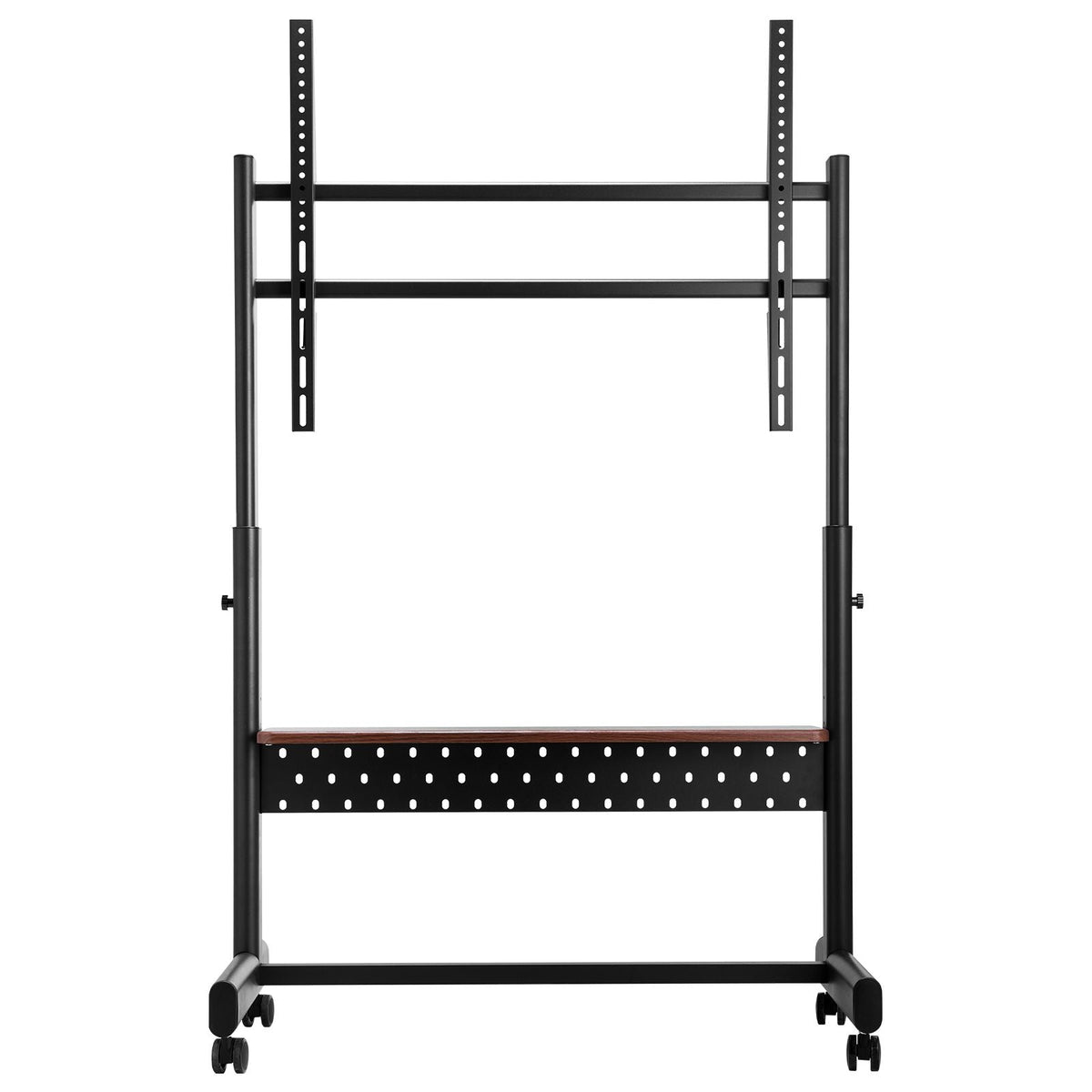 Rolling TV Stand, Mobile TV Cart for 55-100 Inch Screens, Height Adjustable Portable Monitor Stand with Tray, Holds up to 205 lbs for Living Room, Bedroom, Office, Outdoor Max VESA 800 x 600 mm
