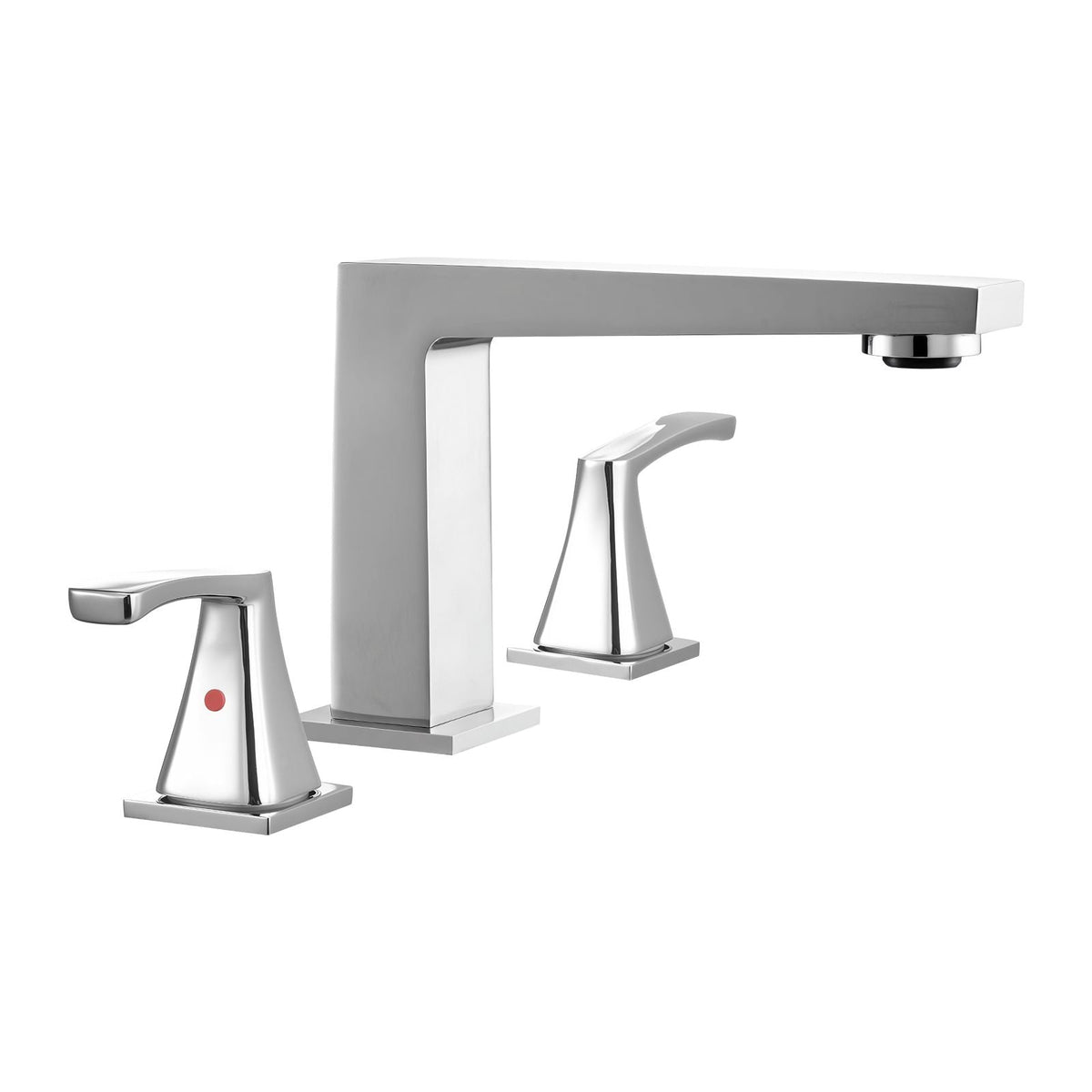 Roman Tub Faucet, 3 Hole Waterfall Bathtub Faucet, Bath Tubs Faucets Set with 2 Handles, Roman Tub Faucets Deck Mount for Pet Washing, Baby Care, Adult Bathing, Silver, Right-Angle Tub Faucet