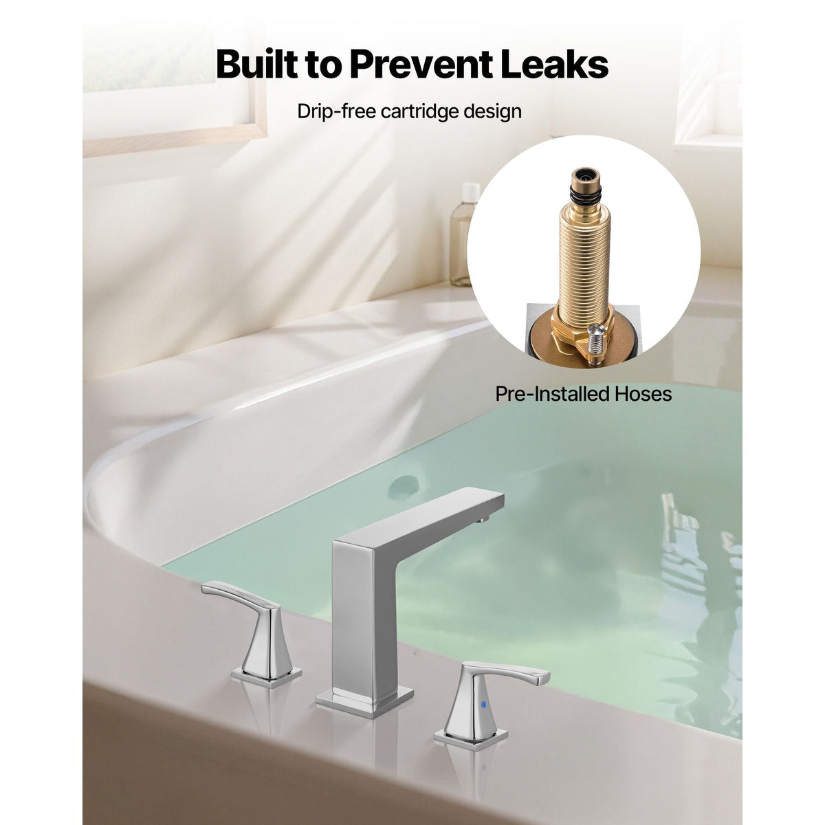 Roman Tub Faucet, 3 Hole Waterfall Bathtub Faucet, Bath Tubs Faucets Set with 2 Handles, Roman Tub Faucets Deck Mount for Pet Washing, Baby Care, Adult Bathing, Silver, Right-Angle Tub Faucet