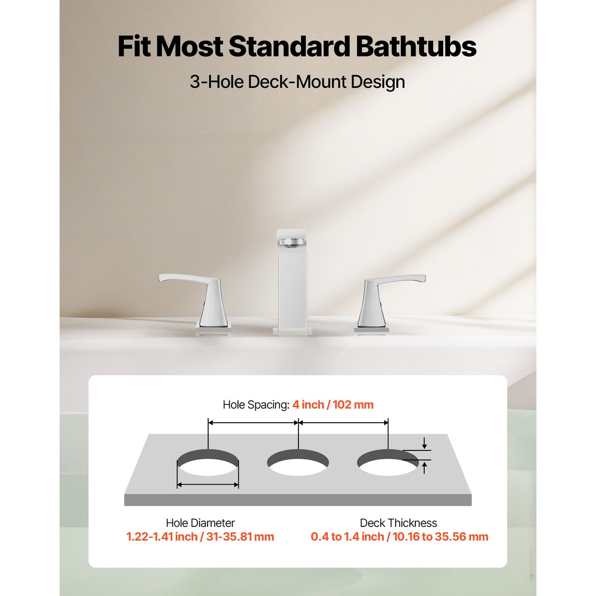 Roman Tub Faucet, 3 Hole Waterfall Bathtub Faucet, Bath Tubs Faucets Set with 2 Handles, Roman Tub Faucets Deck Mount for Pet Washing, Baby Care, Adult Bathing, Silver, Right-Angle Tub Faucet