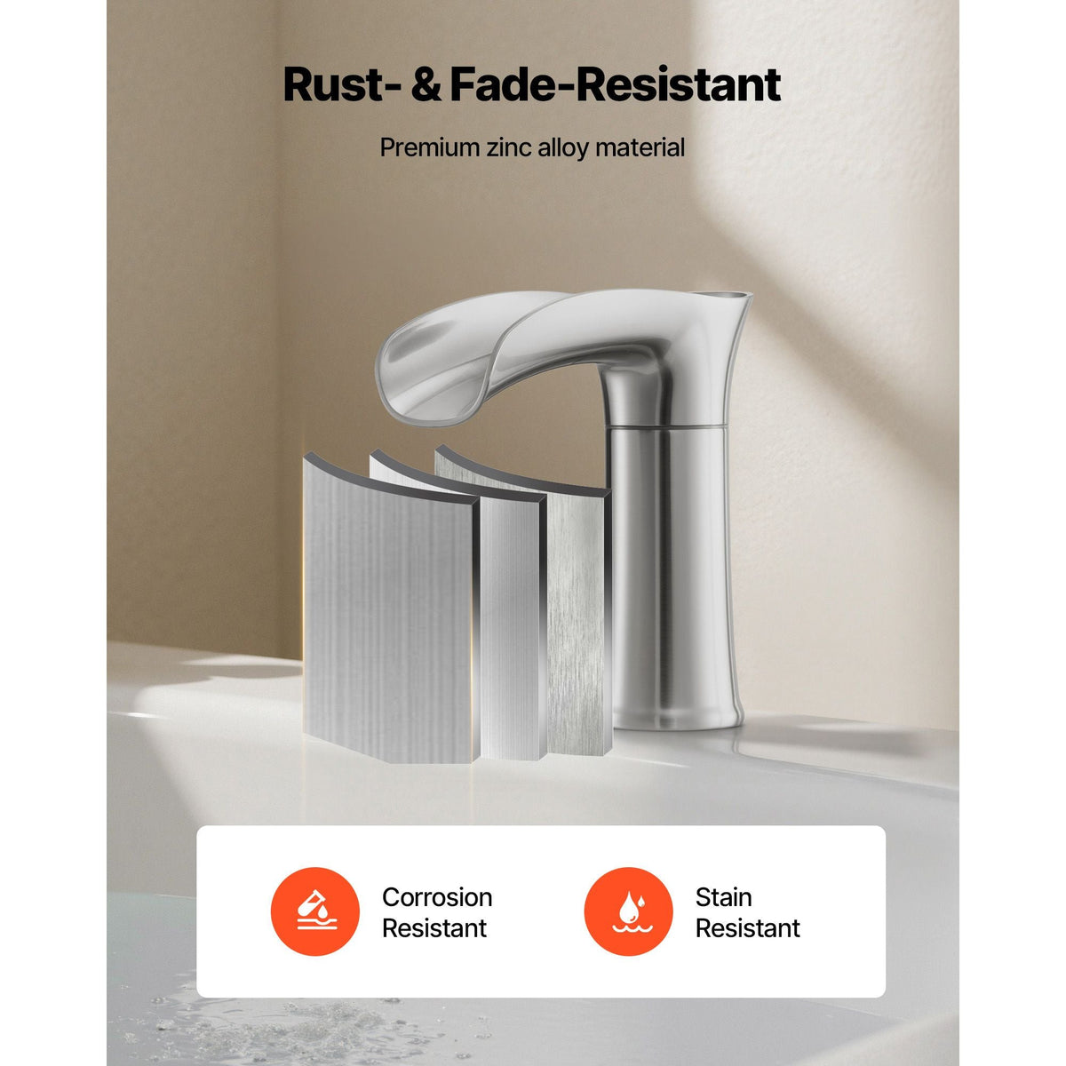 Roman Tub Faucet, 3 Hole Waterfall Bathtub Faucet, Zinc Alloy Bath Tubs Faucets Set with 2 Handles, Deck Mount Bath Tub Faucets Set for Pet Washing, Adult Bathing, Silver, Hot & Cold Control