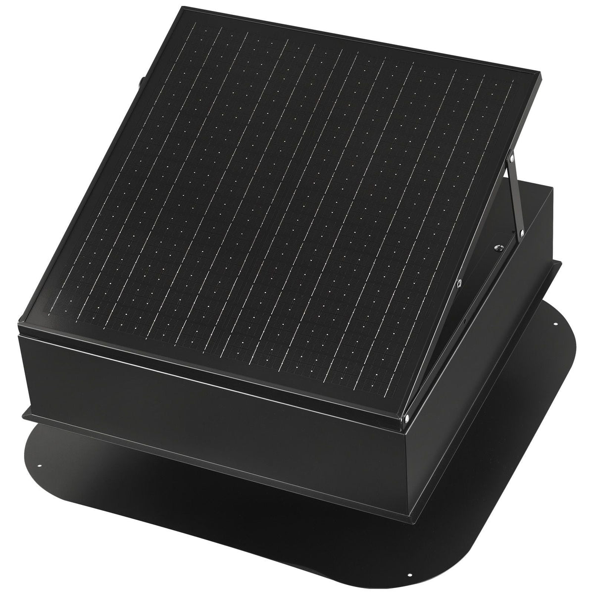 Roof Attic Exhaust Fan, 35W Smart Solar Roof Ventilation Fan Auto Temperature Control, 2400 CFM Airflow Built-in Brushless DC Motor for Cooling and Dehumidification, No Remote