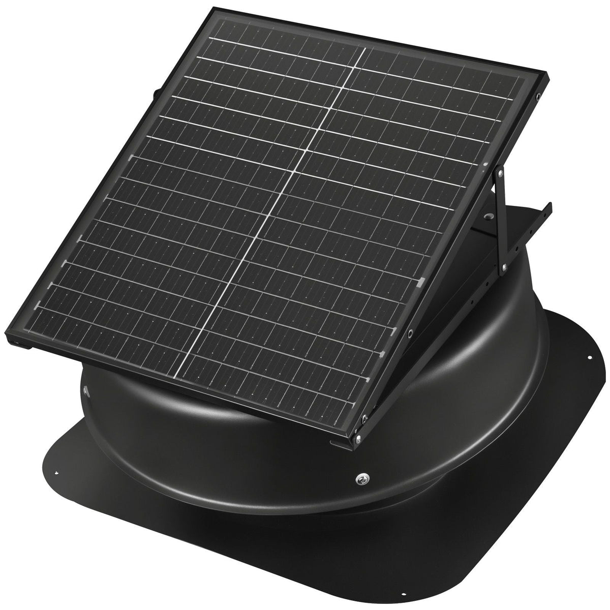 Roof Attic Exhaust Fan, 50W Smart Solar Roof Ventilation Fan with Thermostat, Remote Control, 3000 CFM Airflow Built-in Smoke Sensor with Auto Stop for Cooling and Dehumidification