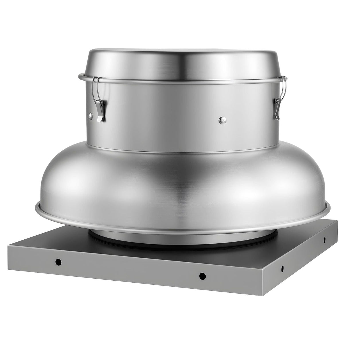 Roof Exhaust Fan, Attic Vent Fan with High-Power Motor, 21 inch Fan Base Heavy-Duty Aluminum Alloy, Speed Control Adjustable Airflow 500/900 CFM, Compact for Garage,Kitchen,Bathroom, Silver
