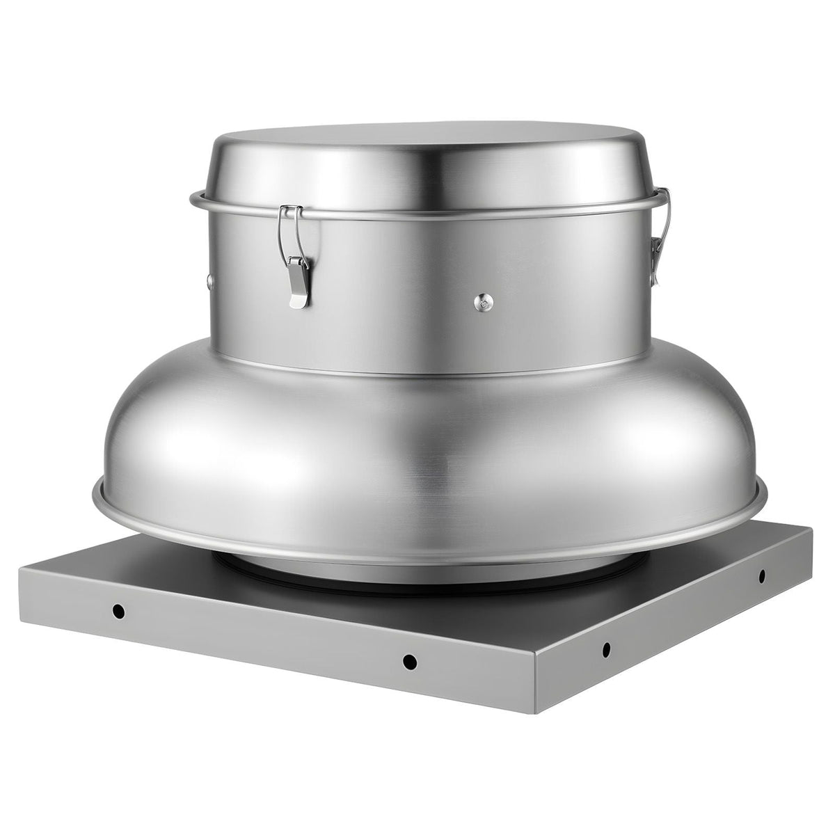 Roof Exhaust Fan, Attic Vent Fan with High-Power Motor, 21 inch Fan Base Heavy-Duty Aluminum Alloy, Speed Control Adjustable Airflow 500/900 CFM, Compact for Garage,Kitchen,Bathroom, Silver
