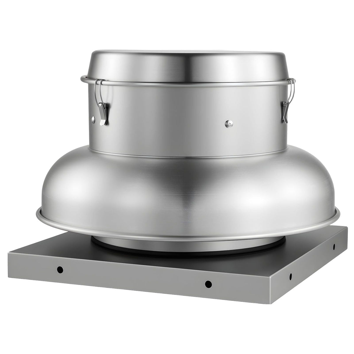 Roof Exhaust Fan, Attic Vent Fan with High-Power Motor, 21 inch Fan Base Heavy-Duty Aluminum Alloy, Speed Control Adjustable Airflow 900/1500 CFM, Compact for Garage,Kitchen,Bathroom, Silver