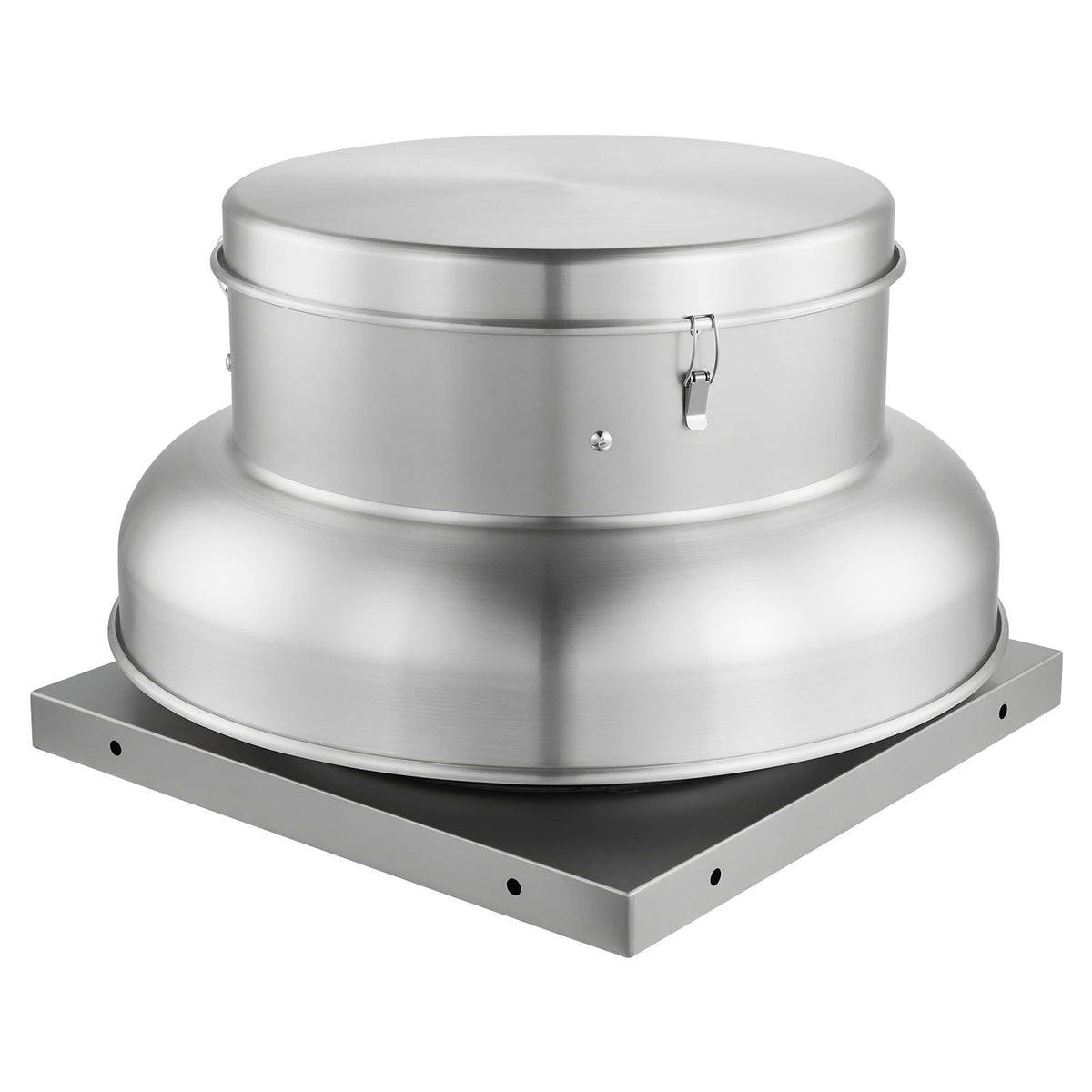 Roof Exhaust Fan, Attic Vent Fan with High-Power Motor, 24.8inch Fan Base Heavy-Duty Aluminum Alloy, Speed Control Adjustable Airflow 1500/2600CFM, Compact for Garage,Kitchen,Bathroom,Silver