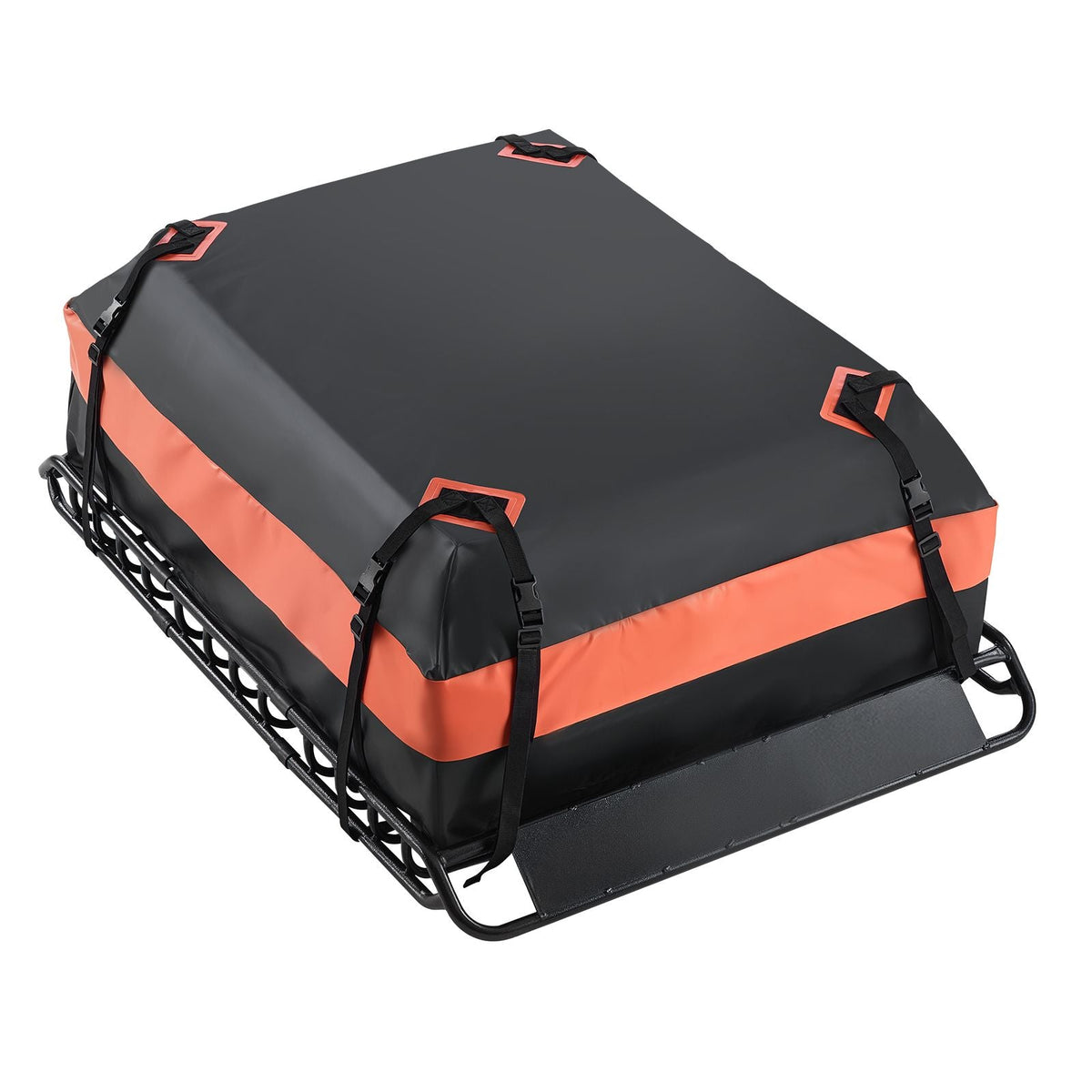 Roof Rack Basket, 51 x 36 x 4.1 in, Universal Rooftop Cargo Carrier with 1120 x 870 x 260 mm Cargo Bag, Net, Ratchet Straps, 200 lbs Max Load Capacity Car Top Luggage Holder, for SUV Truck Car