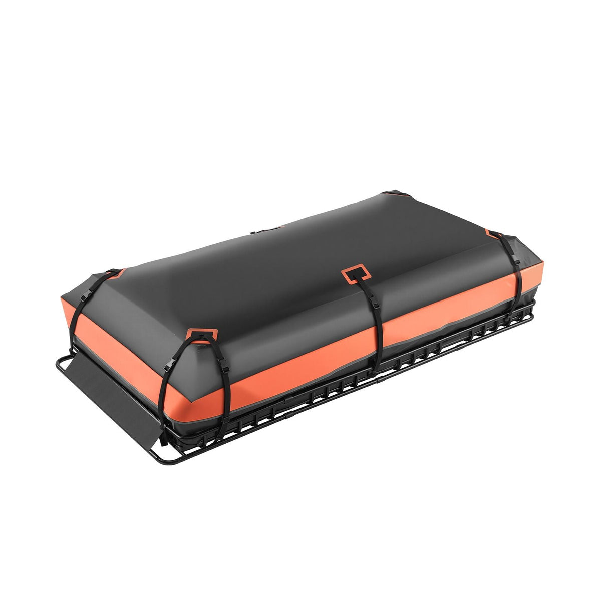 Roof Rack Basket, 84 x 39 x 4.1 in, Universal Rooftop Cargo Carrier with 7.9 x 3.9 x 10.2 in Cargo Bag, Net, Ratchet Straps, 250 lbs Max Load Capacity Car Top Luggage Holder, for SUV Truck Car