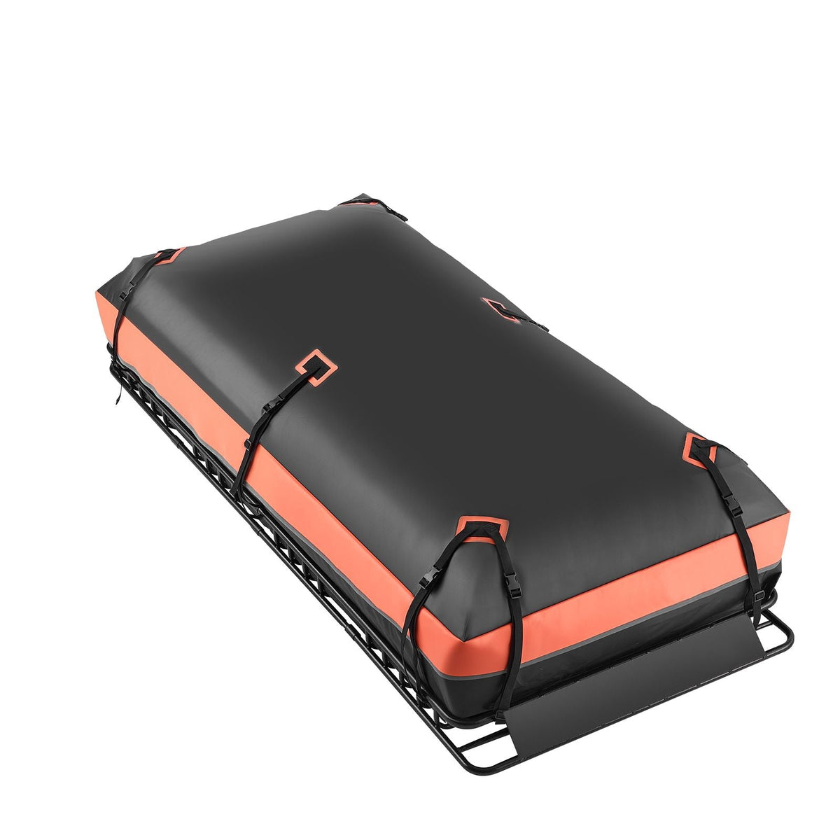 Roof Rack Basket, 84 x 39 x 4.1 in, Universal Rooftop Cargo Carrier with 7.9 x 3.9 x 10.2 in Cargo Bag, Net, Ratchet Straps, 250 lbs Max Load Capacity Car Top Luggage Holder, for SUV Truck Car
