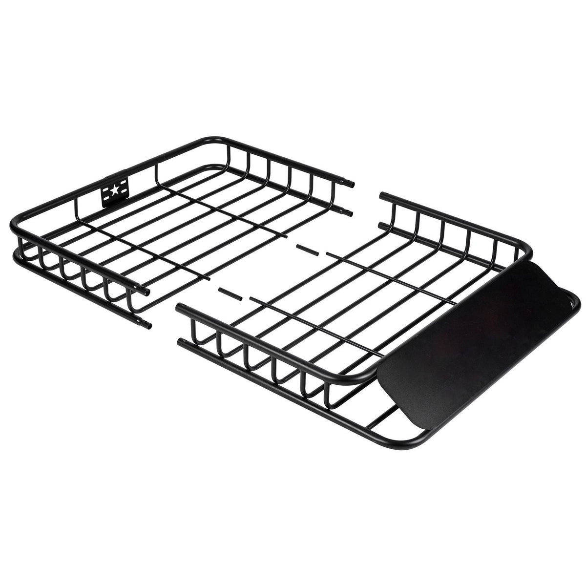 Roof Rack Cargo Basket, 46" x 36" x 4.5" Rooftop Cargo Carrier, Heavy-duty 200 LBS Capacity Universal Roof Rack Basket, Luggage Holder for SUV, Truck, Vehicle