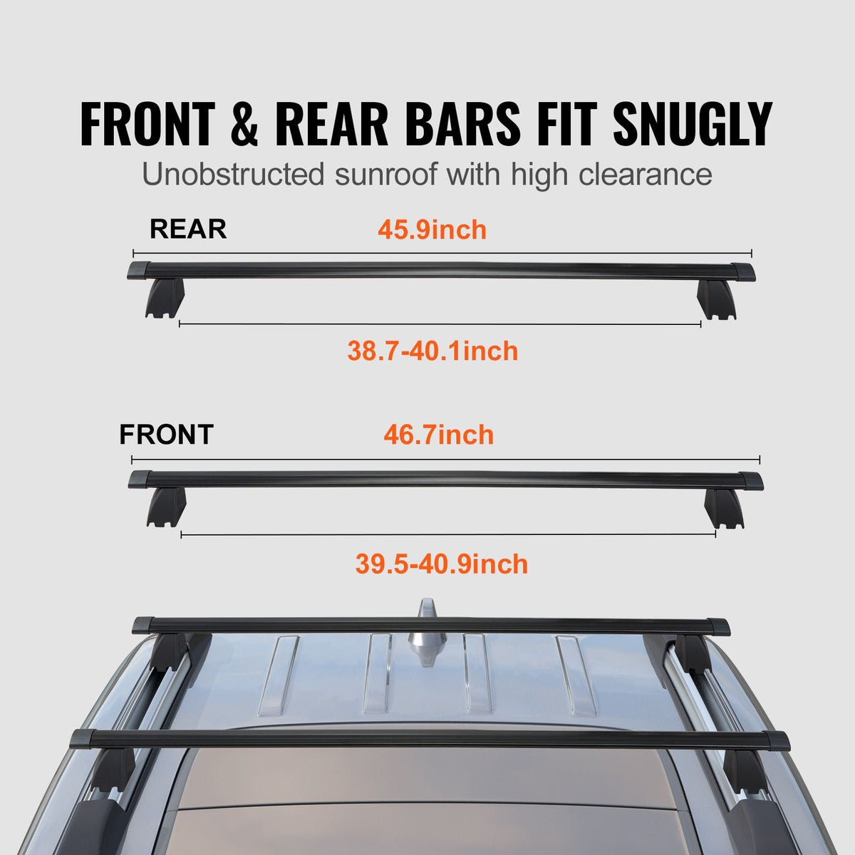 Roof Rack Cross Bars, Compatible with 2011-2021 Jeep Grand Cherokee with Grooved Side Rails, 200lbs Load Capacity, Aluminum Crossbars with Locks, for Rooftop Cargo Carrier Bag Luggage Kayak Bike