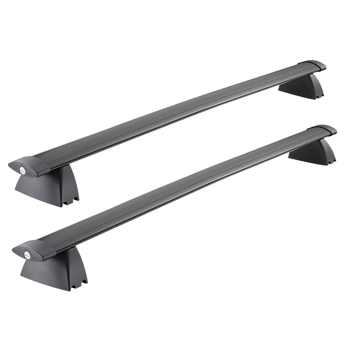 Roof Rack Cross Bars, Fits Jeep Grand Cherokee 2011-2021 (With Grooved Side Rails), 200 LBS Capacity, Lockable Heavy Duty Aluminum Crossbar Racks Roof Rail Rooftop Luggage Canoe