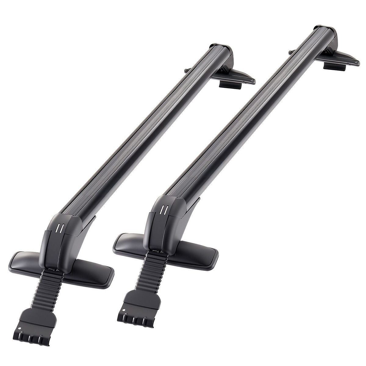 Roof Rack Cross Bars, Universal Fit for Naked Roofs Without Raised Rails/Flush Rail/Black Moldings, 165 LBS Capacity, Lockable Heavy Duty Aluminum Crossbar Racks Roof Rail Rooftop Luggage Canoe