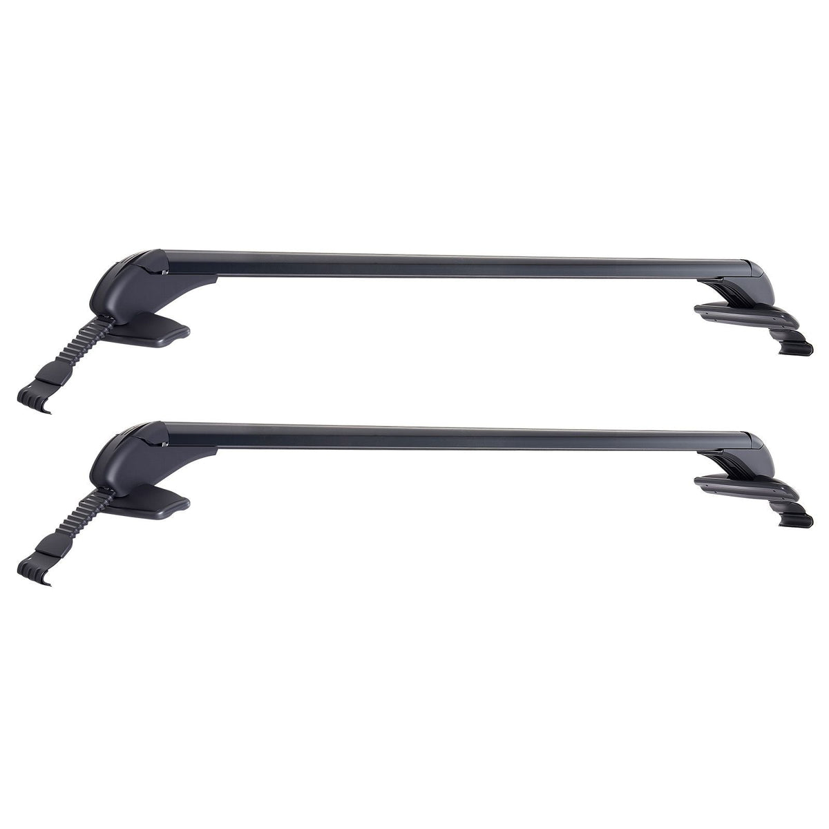Roof Rack Cross Bars, Universal Fit for Naked Roofs Without Raised Rails/Flush Rail/Black Moldings, 165 LBS Capacity, Lockable Heavy Duty Aluminum Crossbar Racks Roof Rail Rooftop Luggage Canoe