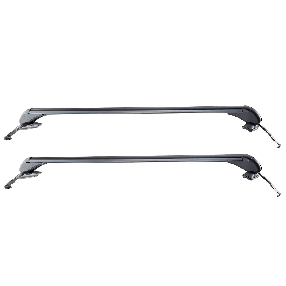 Roof Rack Cross Bars, Universal Fit for Naked Roofs Without Raised Rails/Flush Rail/Black Moldings, 165 LBS Capacity, Lockable Heavy Duty Aluminum Crossbar Racks Roof Rail Rooftop Luggage Canoe