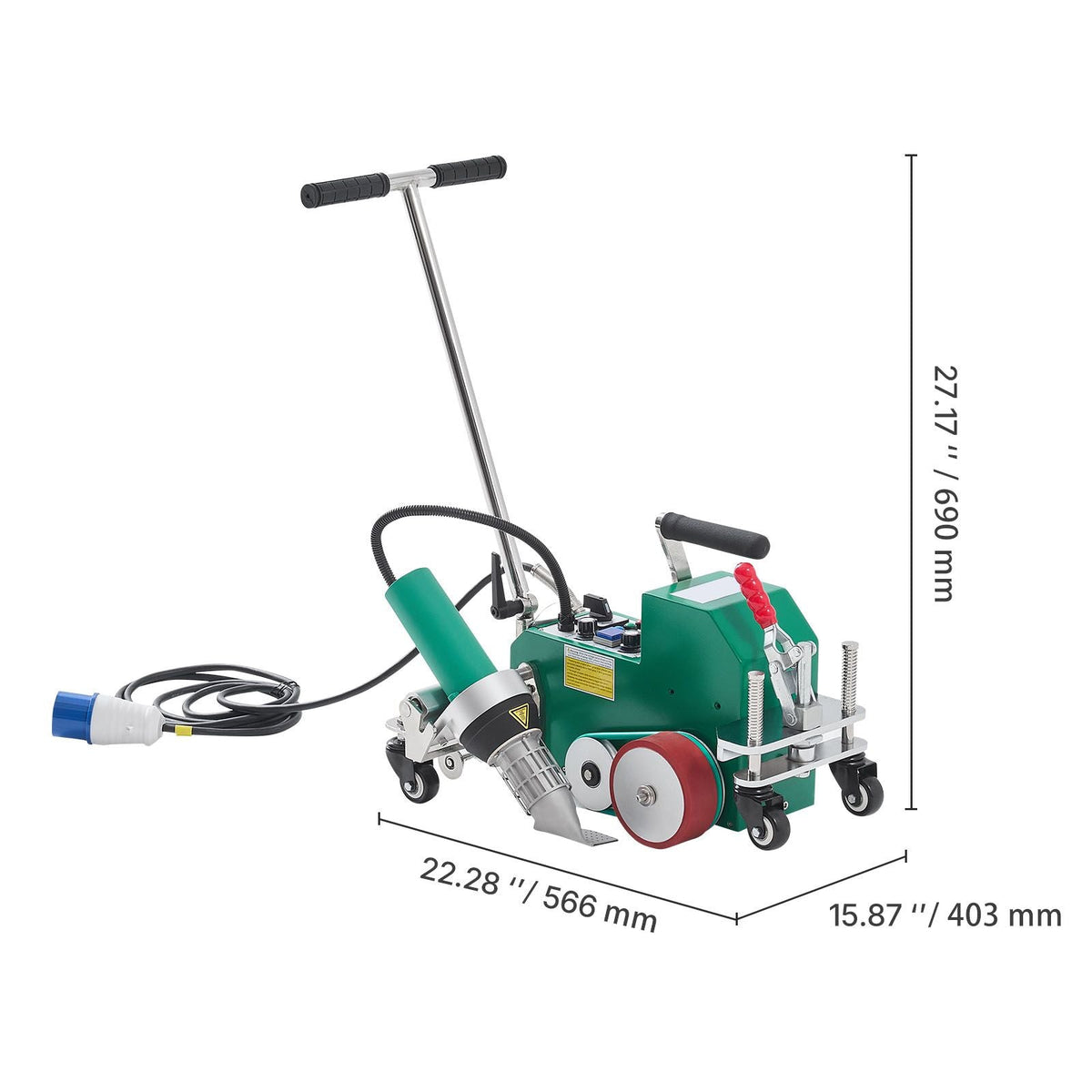 Roofing Hot Air Welder, 3400W 220V High Power Plastic PVC TPO Welding Machine - 1.57in Welding Width, 0.04-0.08 in Thickness, 68-1202 F Heat Roofing Welding Tool, for Waterproofing Advertising