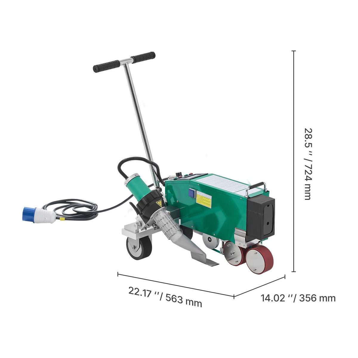 Roofing Hot Air Welder, 4200W 220V High Power Plastic PVC TPO CPE Welding Machine - 1.57" Welding Width 0.04-0.12" Thickness, 68 Fahrenheit-1202 Fahrenheit Heat Roofing Welding Tool