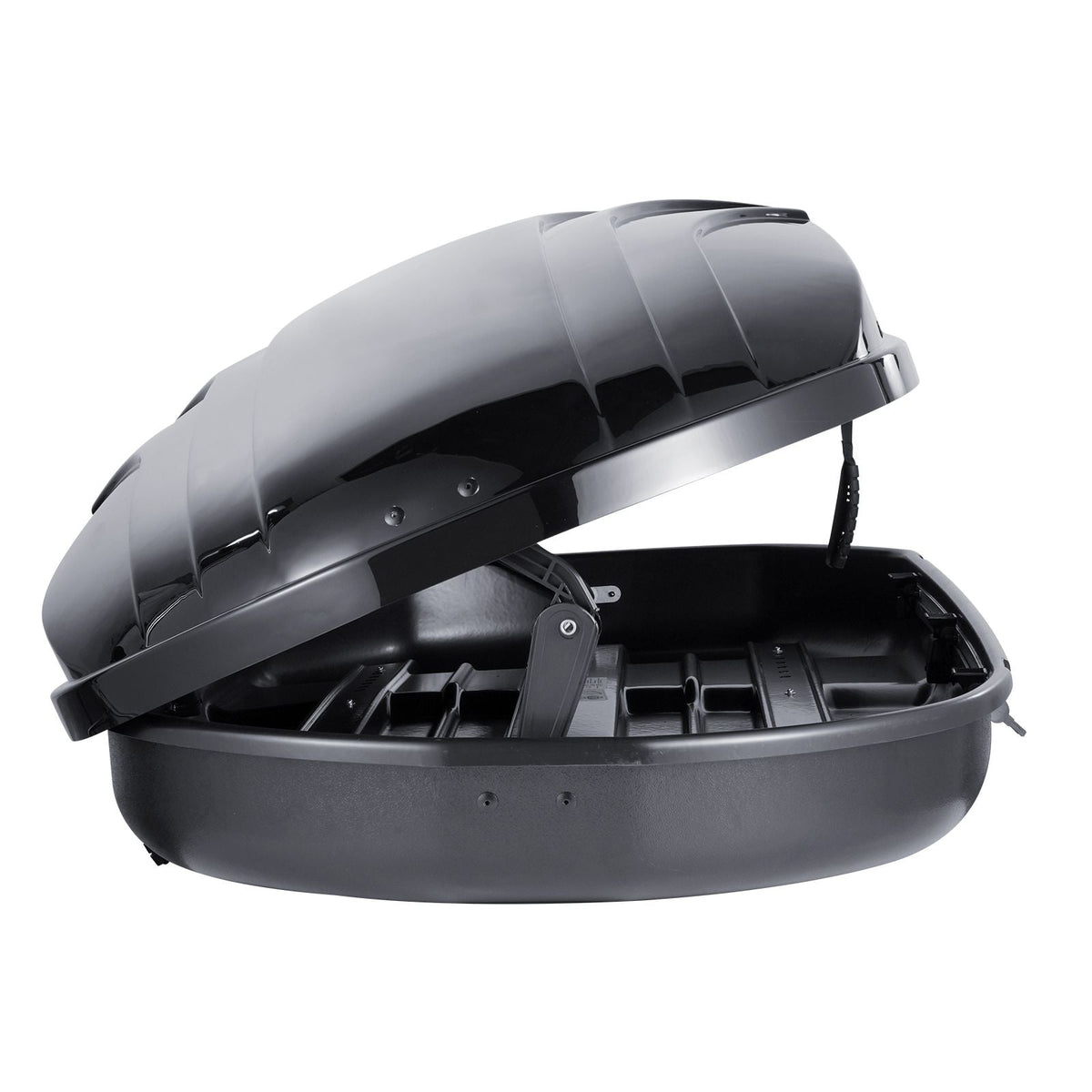 Rooftop Cargo Carrier, 11 Cubic Feet Roof Cargo Box, ABS Hard Shell Roof Box, with Dual-Sided Opening and 2 Reinforced Straps, Aerodynamic, Suitable for most Crossbar, for Car, Wagon, SUV, Black