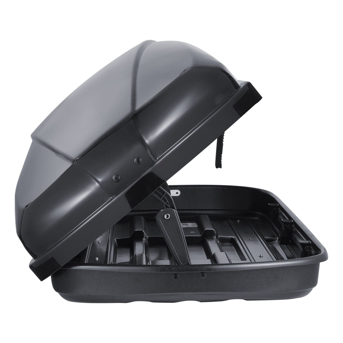 Rooftop Cargo Carrier, 8 Cubic Feet Roof Cargo Box, ABS Hard Shell Roof Box, with Dual-Sided Opening and 2 Reinforced Straps, Aerodynamic, Suitable for most Crossbar, for Car, Wagon, SUV, Black
