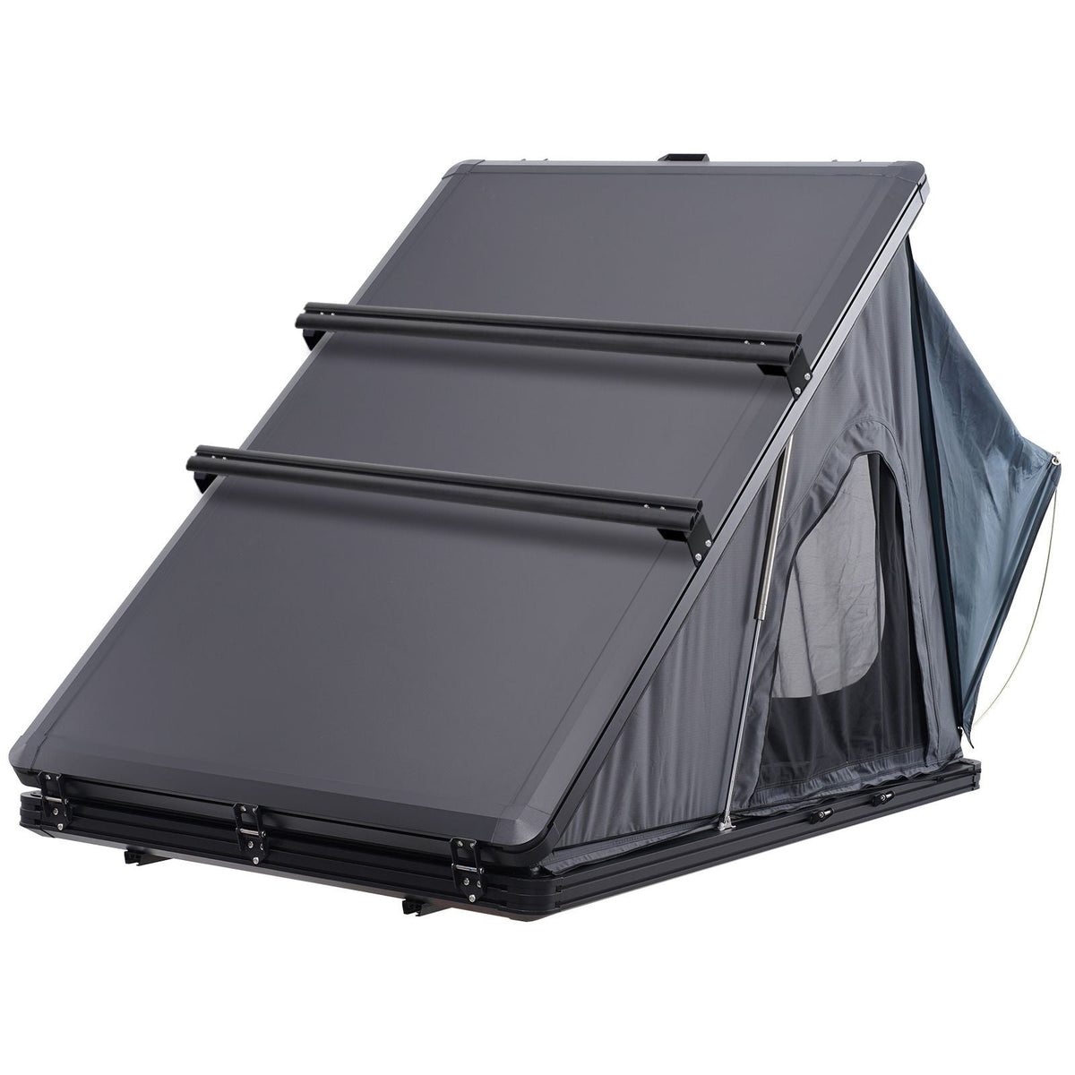 Rooftop Tent Hard Shell, Naturnest Rooftop Tent Hardshell for 2-3 Person, Hard Shell Roof Top Tent with Telescopic Ladder Thick Mattress, Waterproof Windproof for Jeep SUV Van Pickup Truck