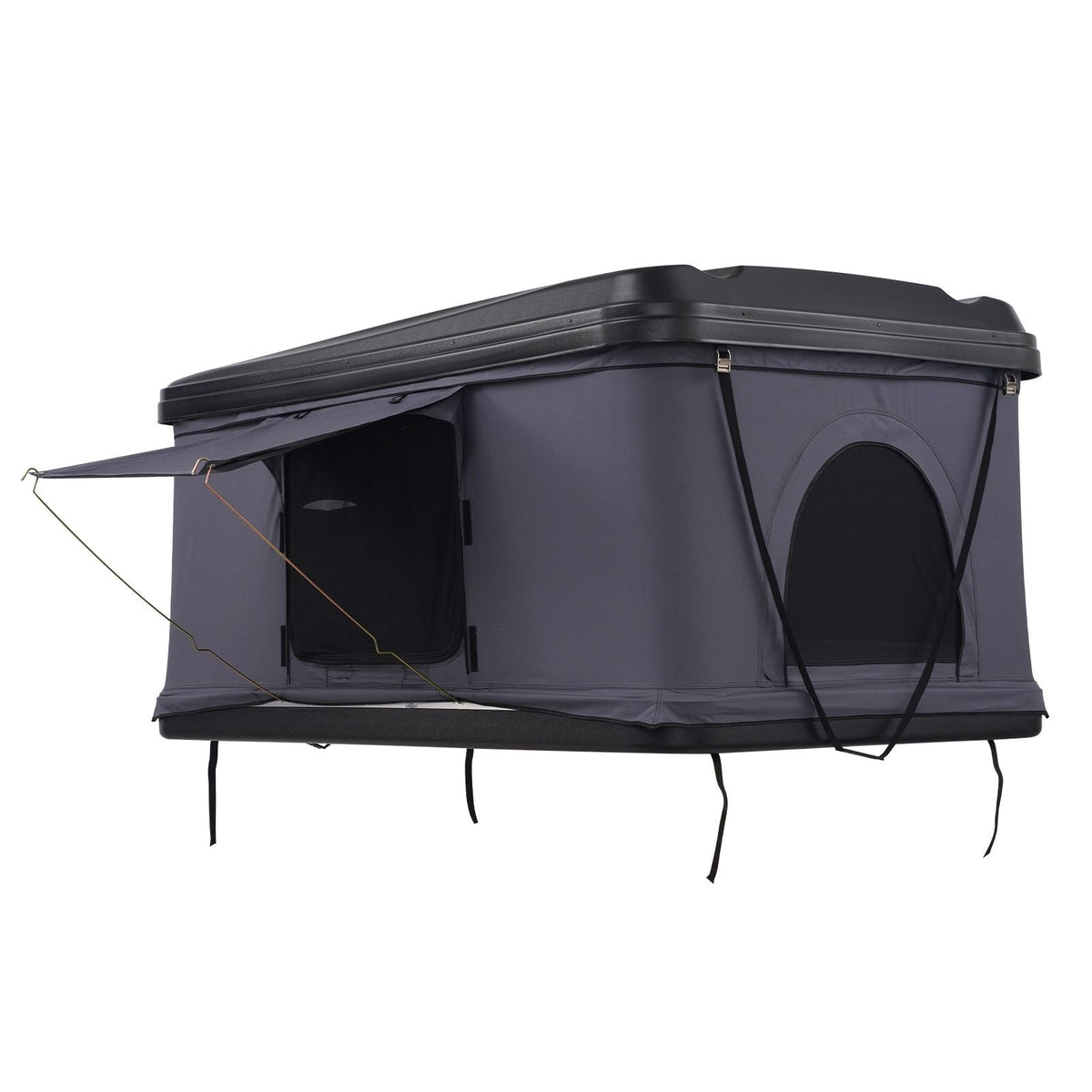 Rooftop Tent Hard Shell, Naturnest Rooftop Tent Hardshell for 2-3 Person, Hard Shell Roof Top Tent with Telescopic Ladder Thick Mattress, Waterproof Windproof for Jeep SUV Van Pickup Truck
