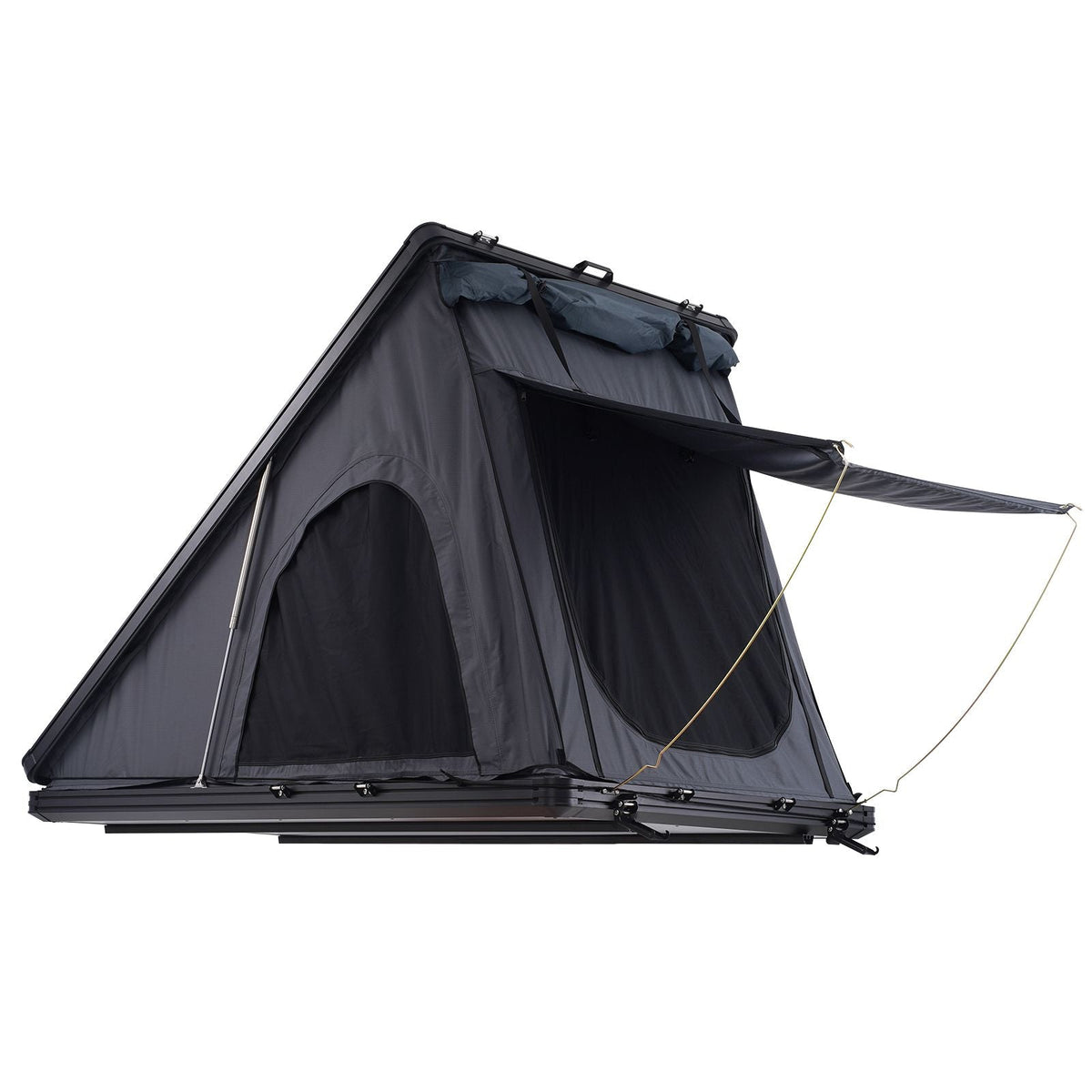 Rooftop Tent Hard Shell, Naturnest Rooftop Tent Hardshell for 2-3 Person, Hard Shell Roof Top Tent with Telescopic Ladder Thick Mattress, Waterproof Windproof for Jeep SUV Van Pickup Truck