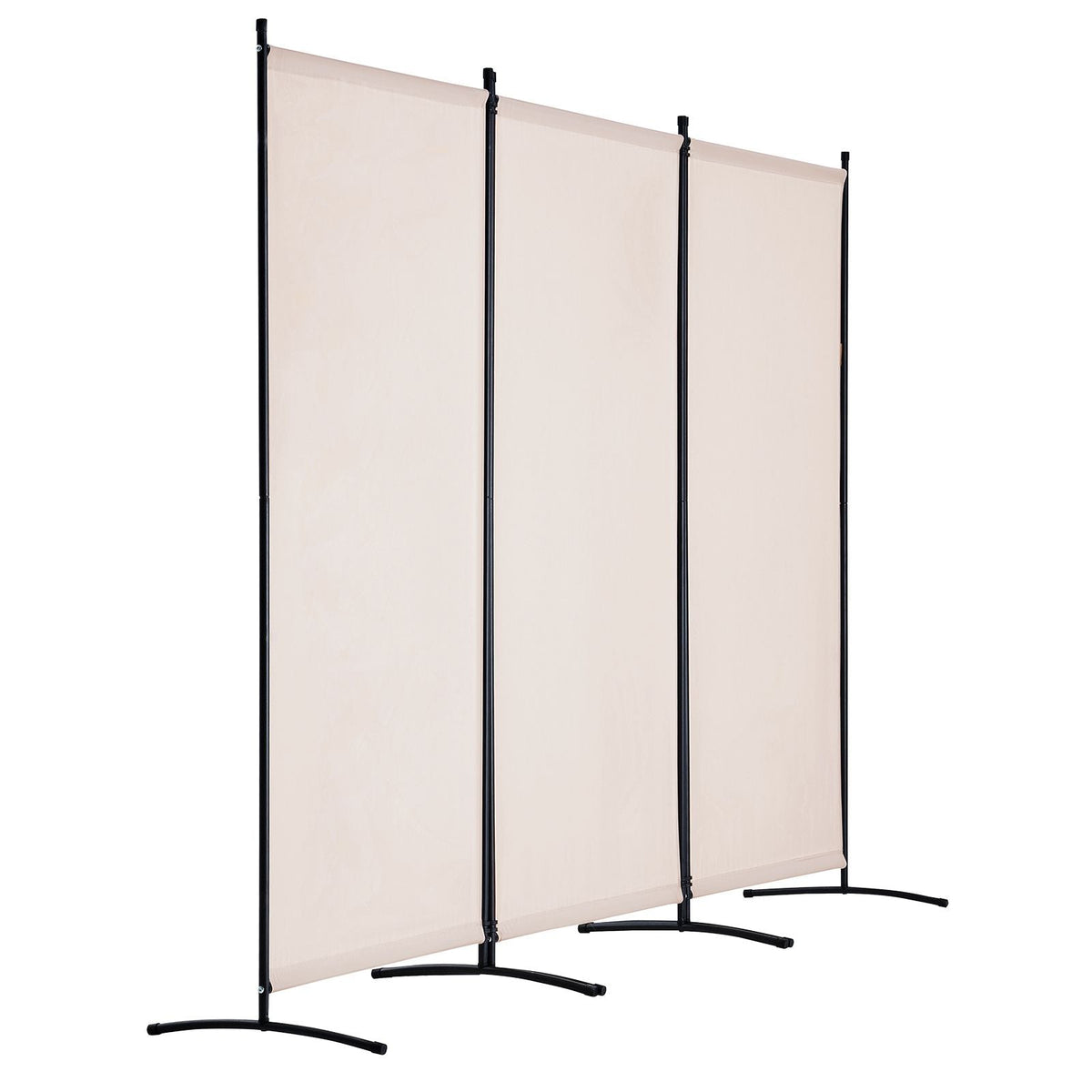 Room Divider, 3 Panel Room Divider, Folding Privacy Screen and Portable Partition Divider for Room Separation, Freestanding Room Partitions for Office, Bedroom, Study, Beige