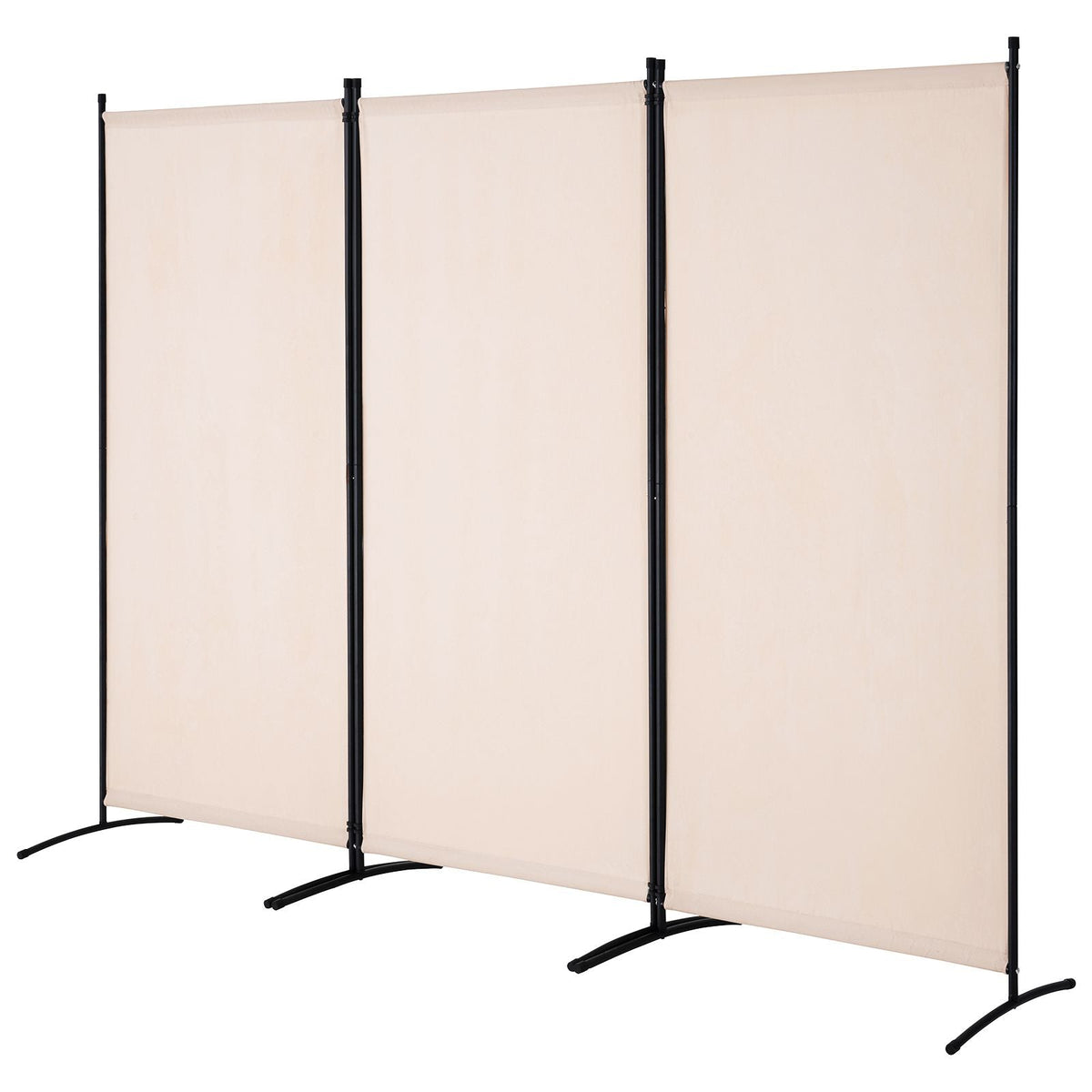 Room Divider, 3 Panel Room Divider, Folding Privacy Screen and Portable Partition Divider for Room Separation, Freestanding Room Partitions for Office, Bedroom, Study, Beige