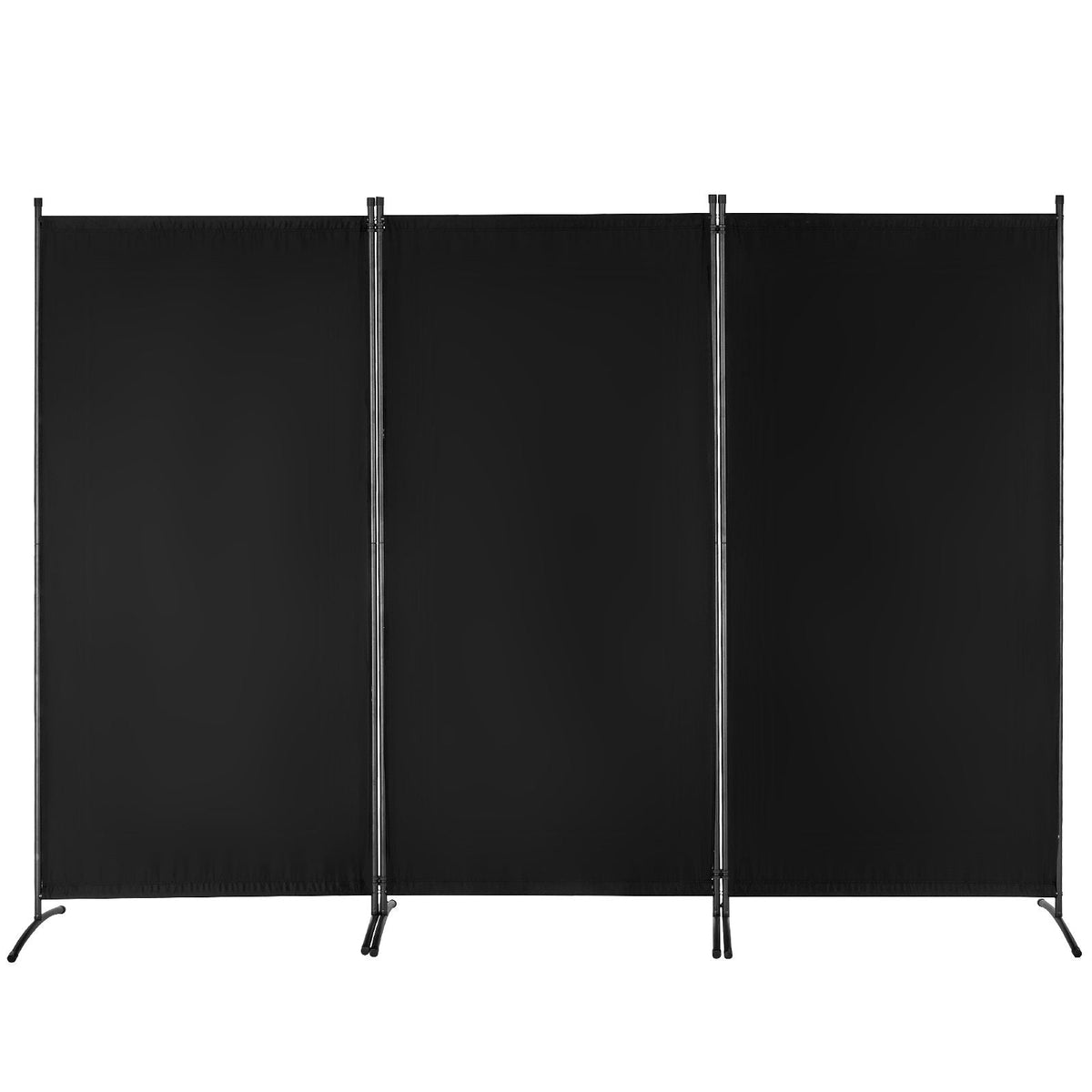 Room Divider, 3 Panel Room Divider, Folding Privacy Screen and Portable Partition Divider for Room Separation, Freestanding Room Partitions for Office, Bedroom, Study, Black
