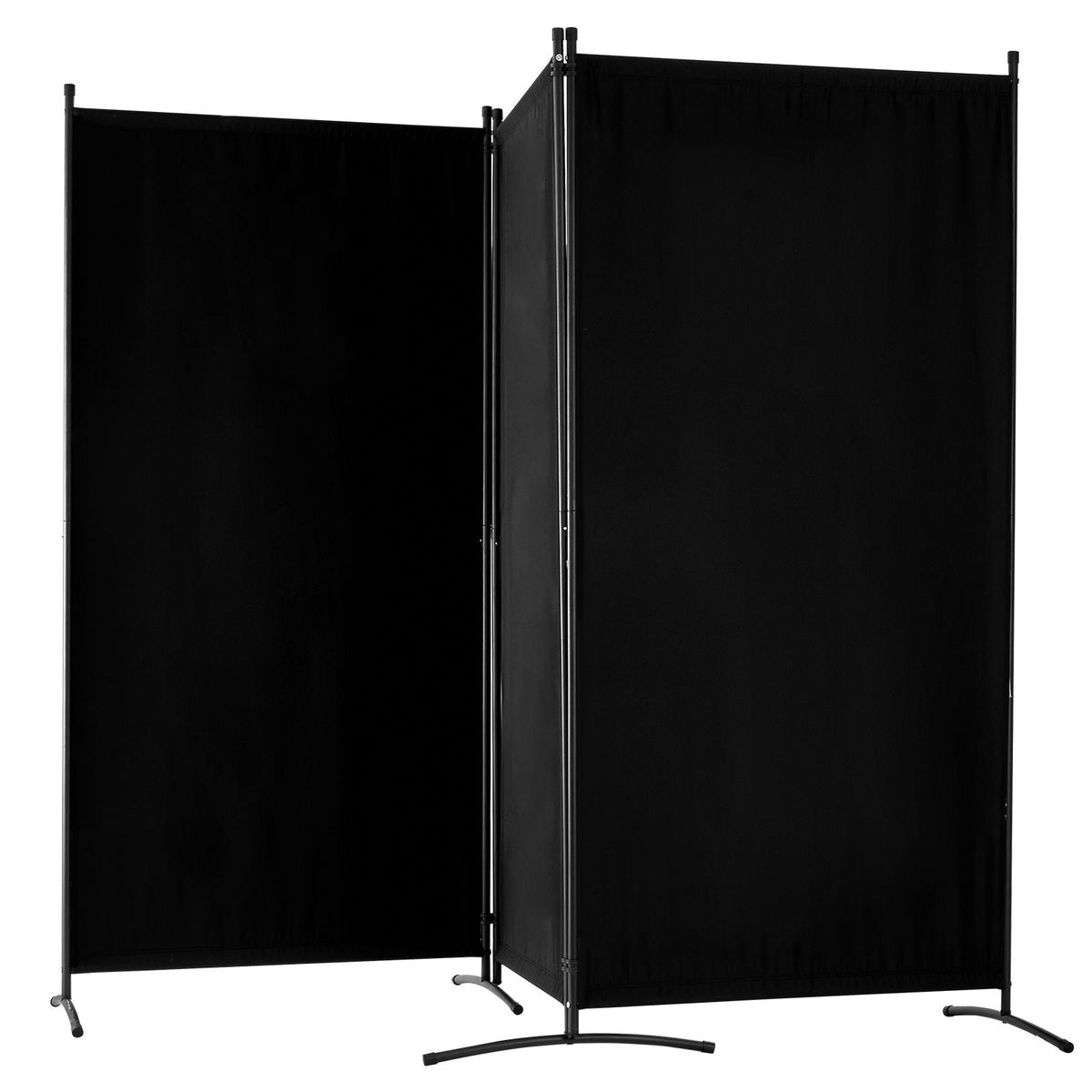 Room Divider, 3 Panel Room Divider, Folding Privacy Screen and Portable Partition Divider for Room Separation, Freestanding Room Partitions for Office, Bedroom, Study, Black
