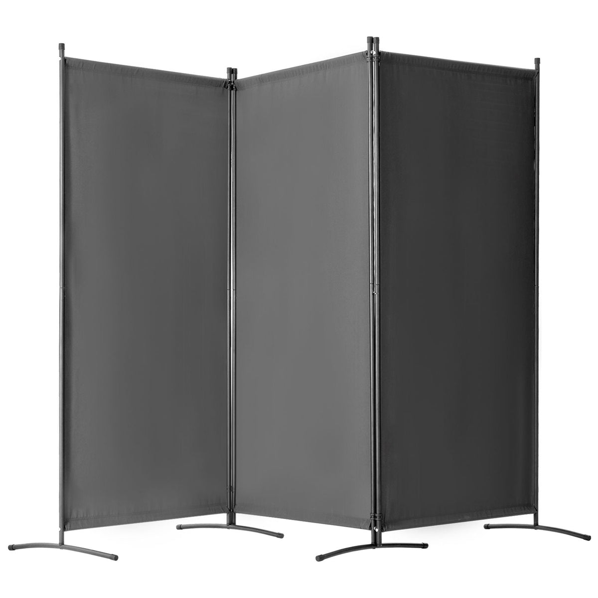 Room Divider, 3 Panel Room Divider, Folding Privacy Screen and Portable Partition Divider for Room Separation, Freestanding Room Partitions for Office, Bedroom, Study, Grey