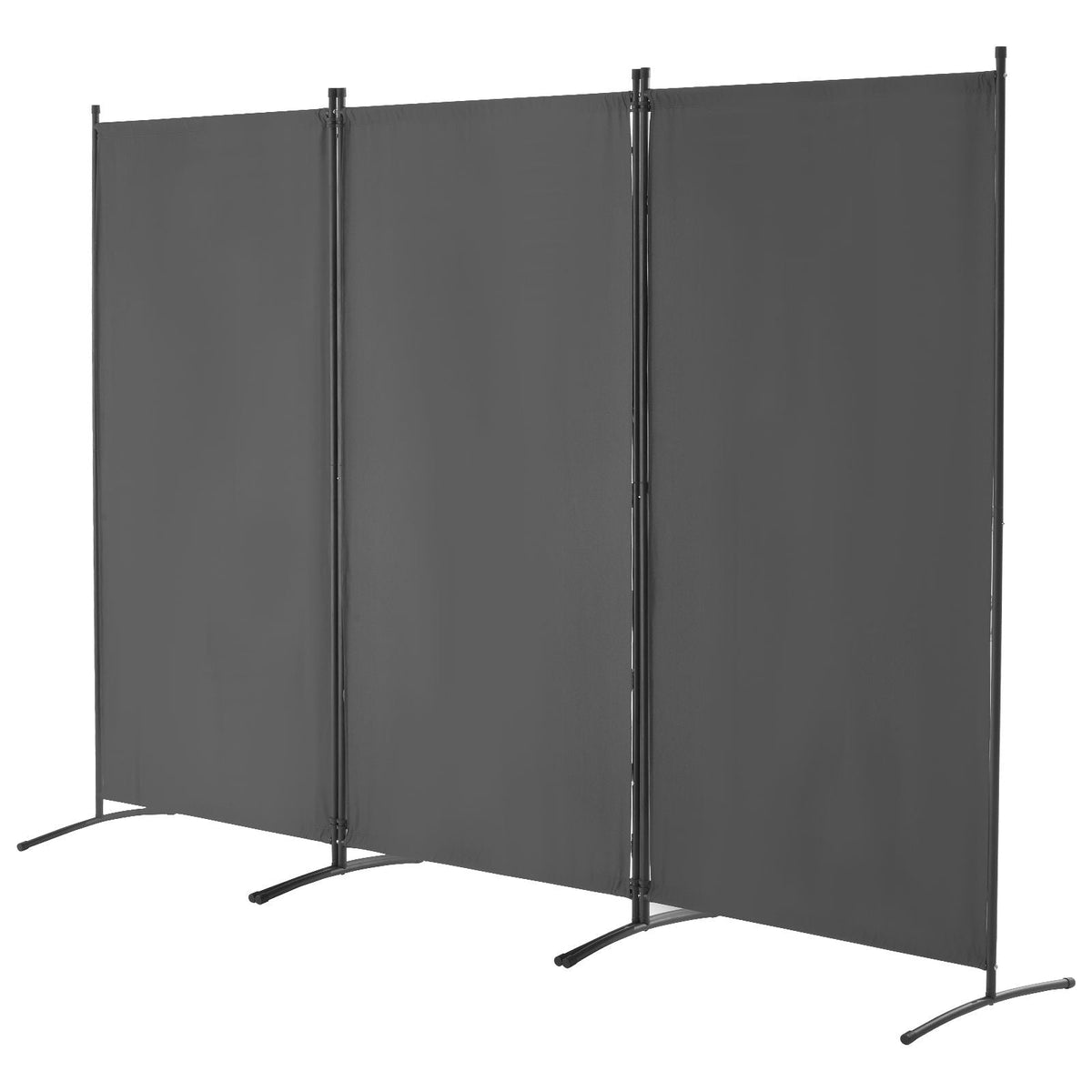 Room Divider, 3 Panel Room Divider, Folding Privacy Screen and Portable Partition Divider for Room Separation, Freestanding Room Partitions for Office, Bedroom, Study, Grey