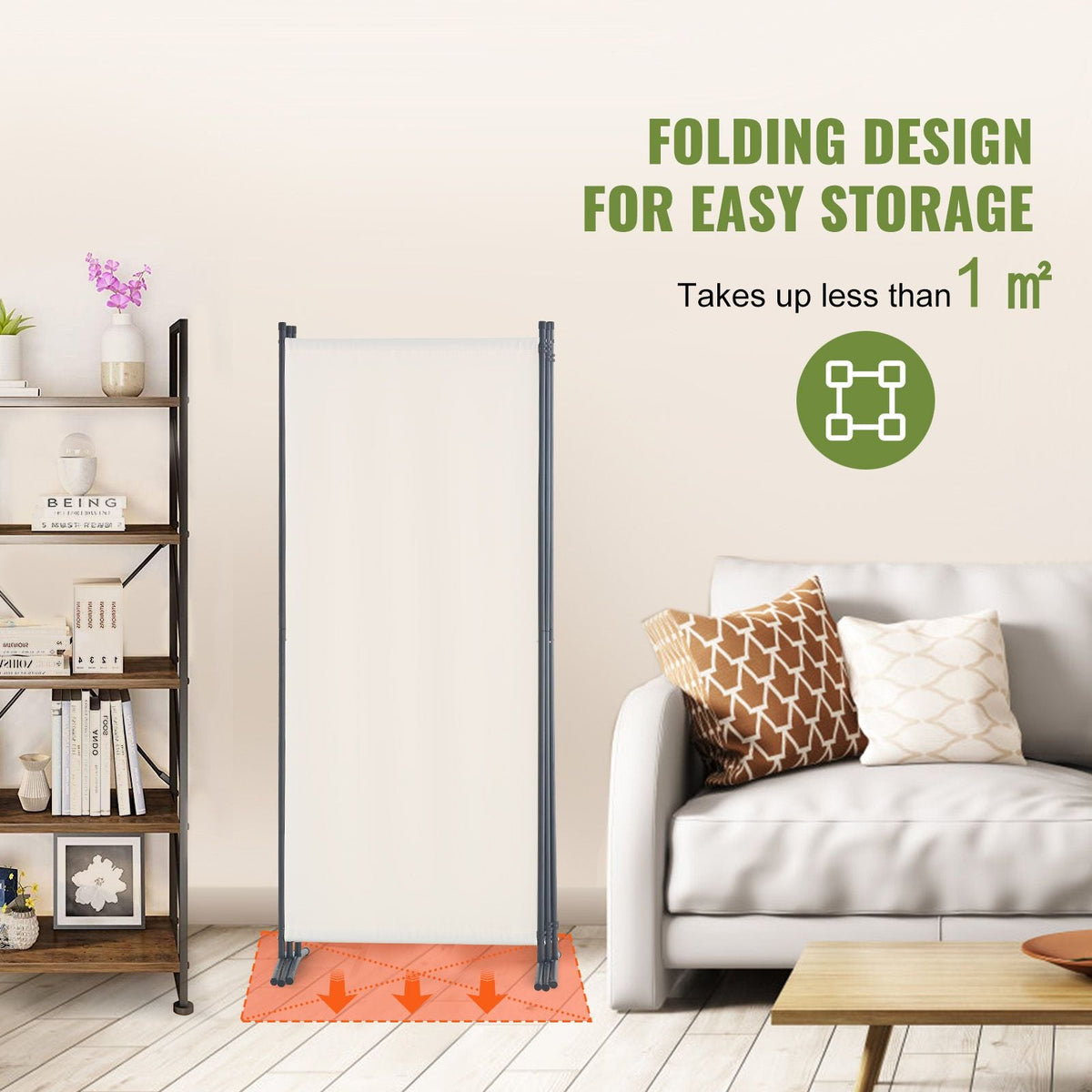 Room Divider, 3 Panel Room Dividers and Folding Privacy Screens , Fabric Partition Room Dividers for Office, Bedroom, Dining Room, Study, Freestanding, White