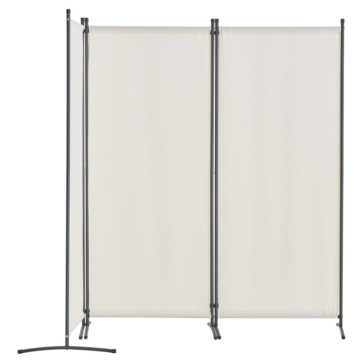 Room Divider, 3 Panel Room Dividers and Folding Privacy Screens , Fabric Partition Room Dividers for Office, Bedroom, Dining Room, Study, Freestanding, White