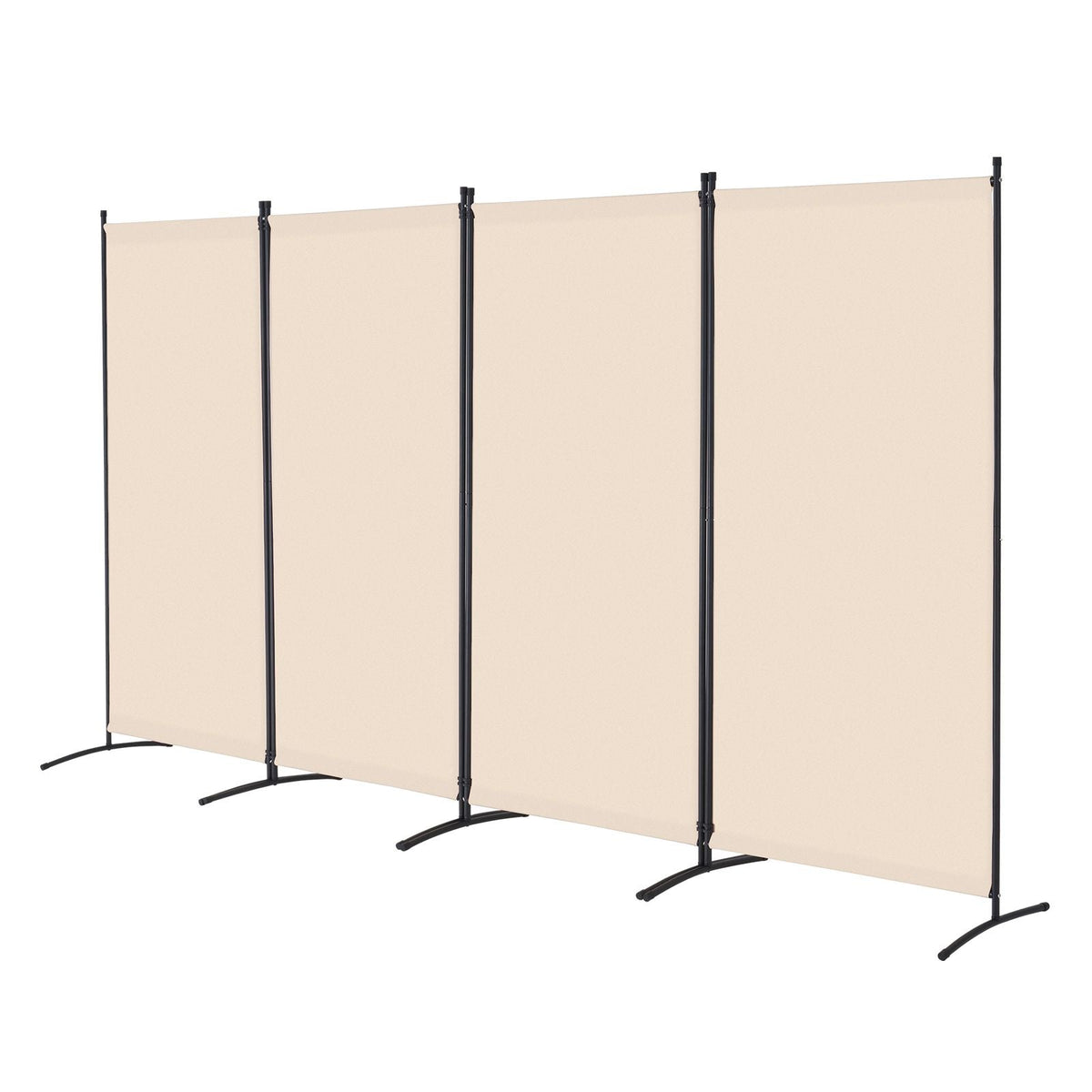 Room Divider, 4 Panel Room Divider, Folding Privacy Screen and Portable Partition Divider for Room Separation, Freestanding Room Partitions for Office, Bedroom, Study, Beige