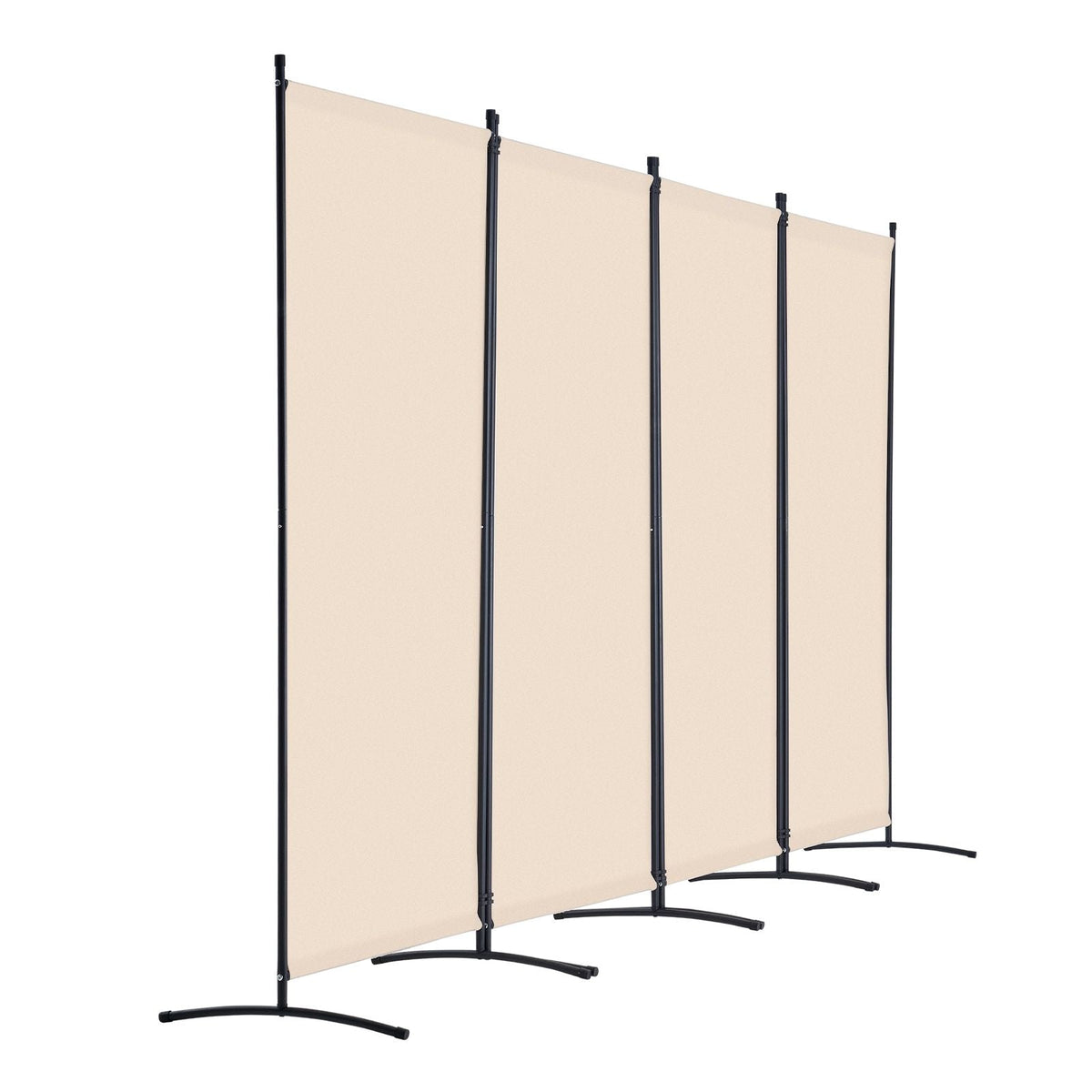 Room Divider, 4 Panel Room Divider, Folding Privacy Screen and Portable Partition Divider for Room Separation, Freestanding Room Partitions for Office, Bedroom, Study, Beige