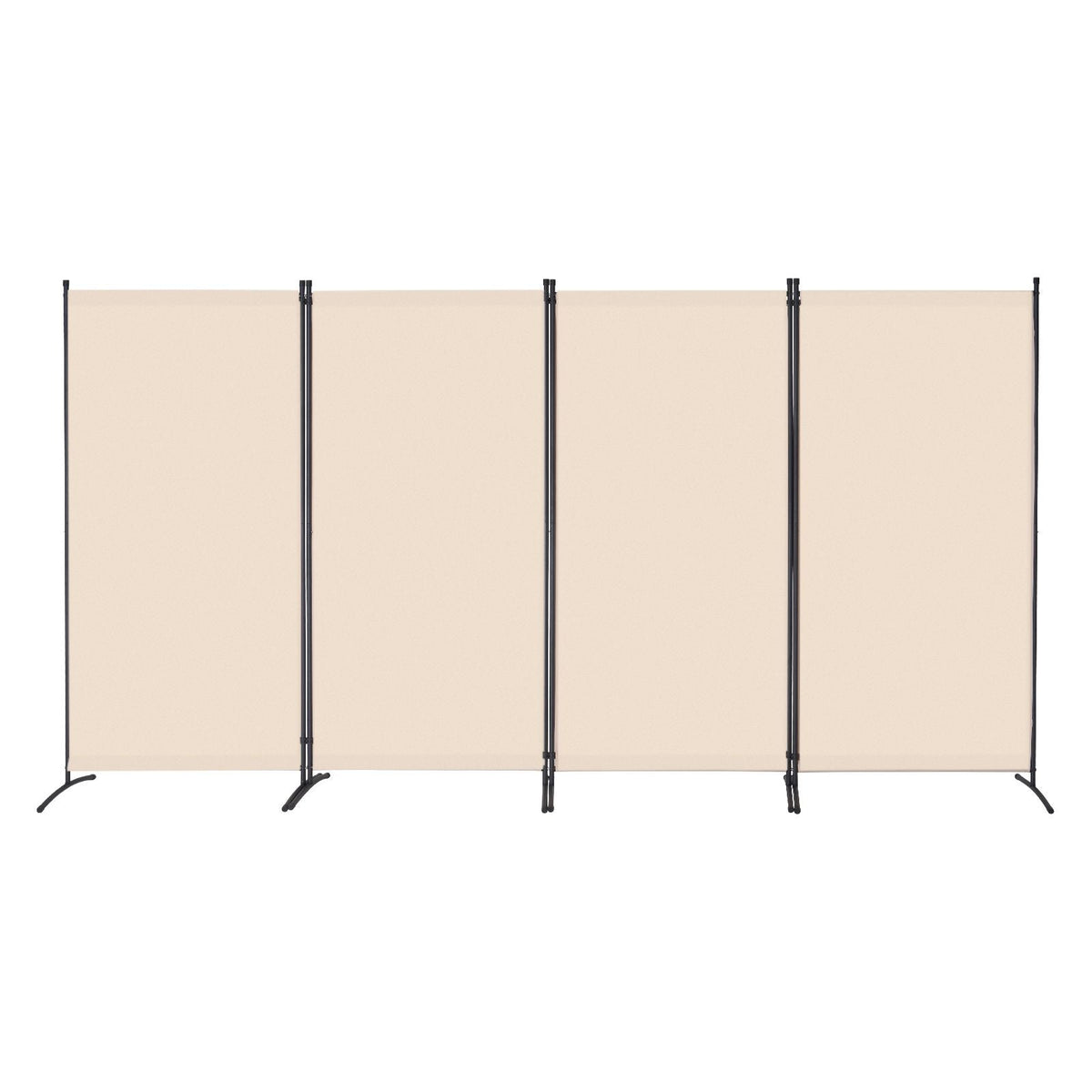 Room Divider, 4 Panel Room Divider, Folding Privacy Screen and Portable Partition Divider for Room Separation, Freestanding Room Partitions for Office, Bedroom, Study, Beige