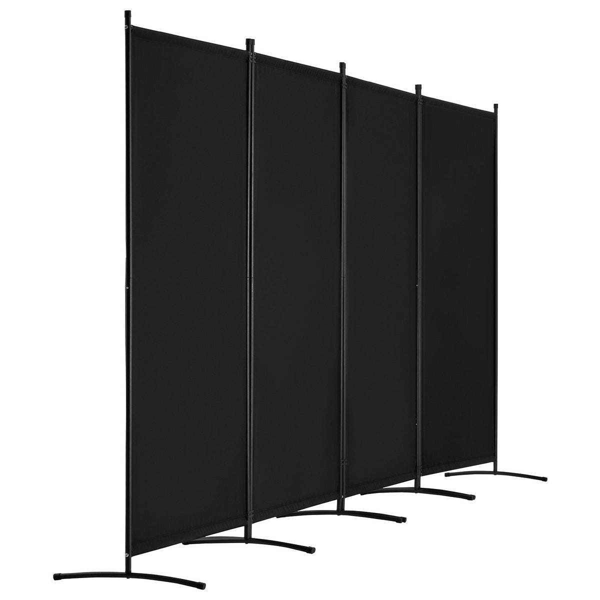 Room Divider, 4 Panel Room Divider, Folding Privacy Screen and Portable Partition Divider for Room Separation, Freestanding Room Partitions for Office, Bedroom, Study, Black
