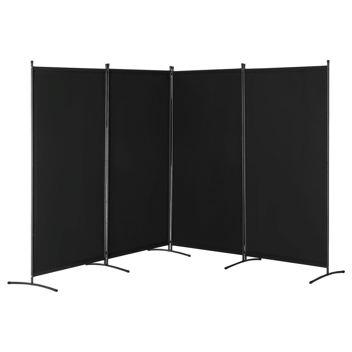 Room Divider, 4 Panel Room Divider, Folding Privacy Screen and Portable Partition Divider for Room Separation, Freestanding Room Partitions for Office, Bedroom, Study, Black