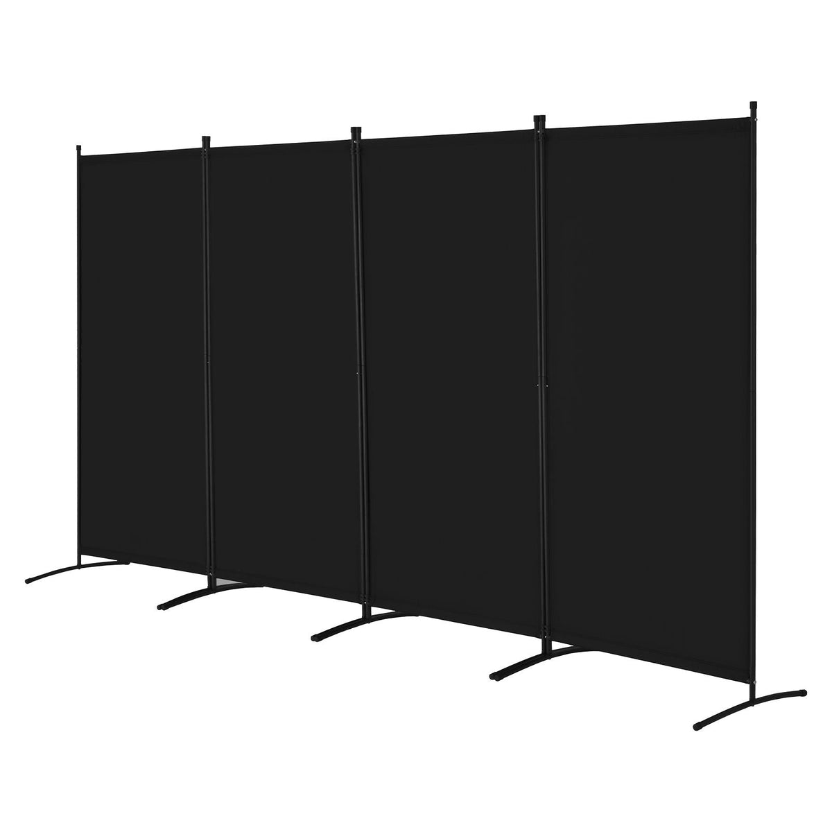 Room Divider, 4 Panel Room Divider, Folding Privacy Screen and Portable Partition Divider for Room Separation, Freestanding Room Partitions for Office, Bedroom, Study, Black